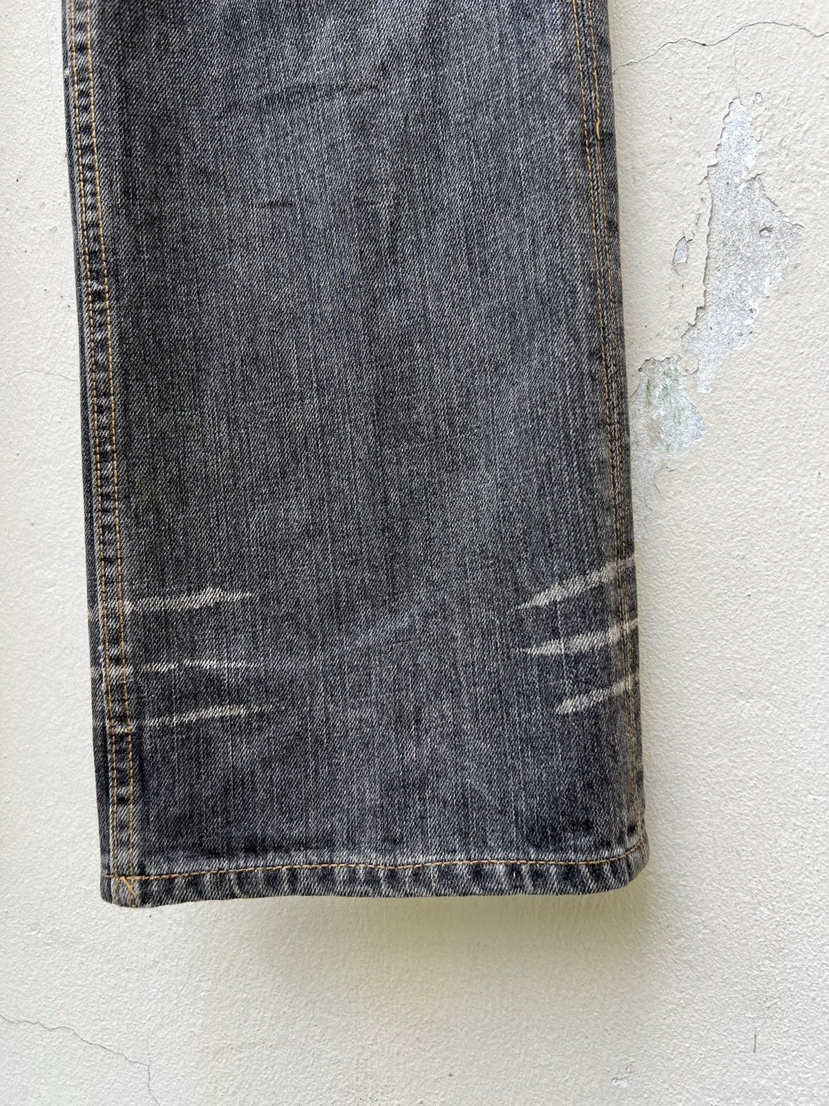 Nicole Club Vintage Nicole Club Faded Black Hybrid Denim Wide Leg Jeans Size US 30 / EU 46 - 13 Thumbnail