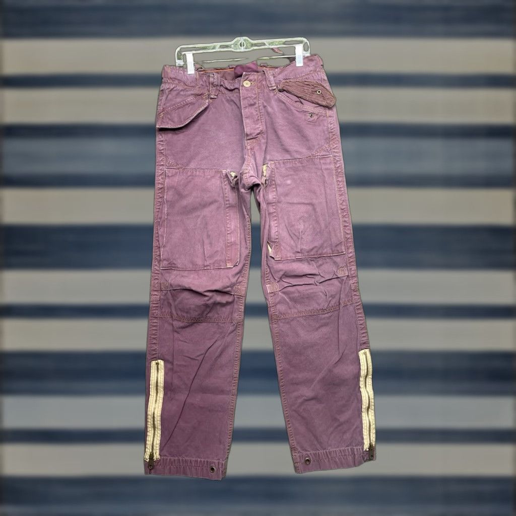 Gap VINTAGE Gap 1969 Pants Carpenter Straight Jeans 90s Purple Mens 33x32 Canvas Cotton Relaxed Hipster Workwear Casual Size US 33 - 1 Thumbnail
