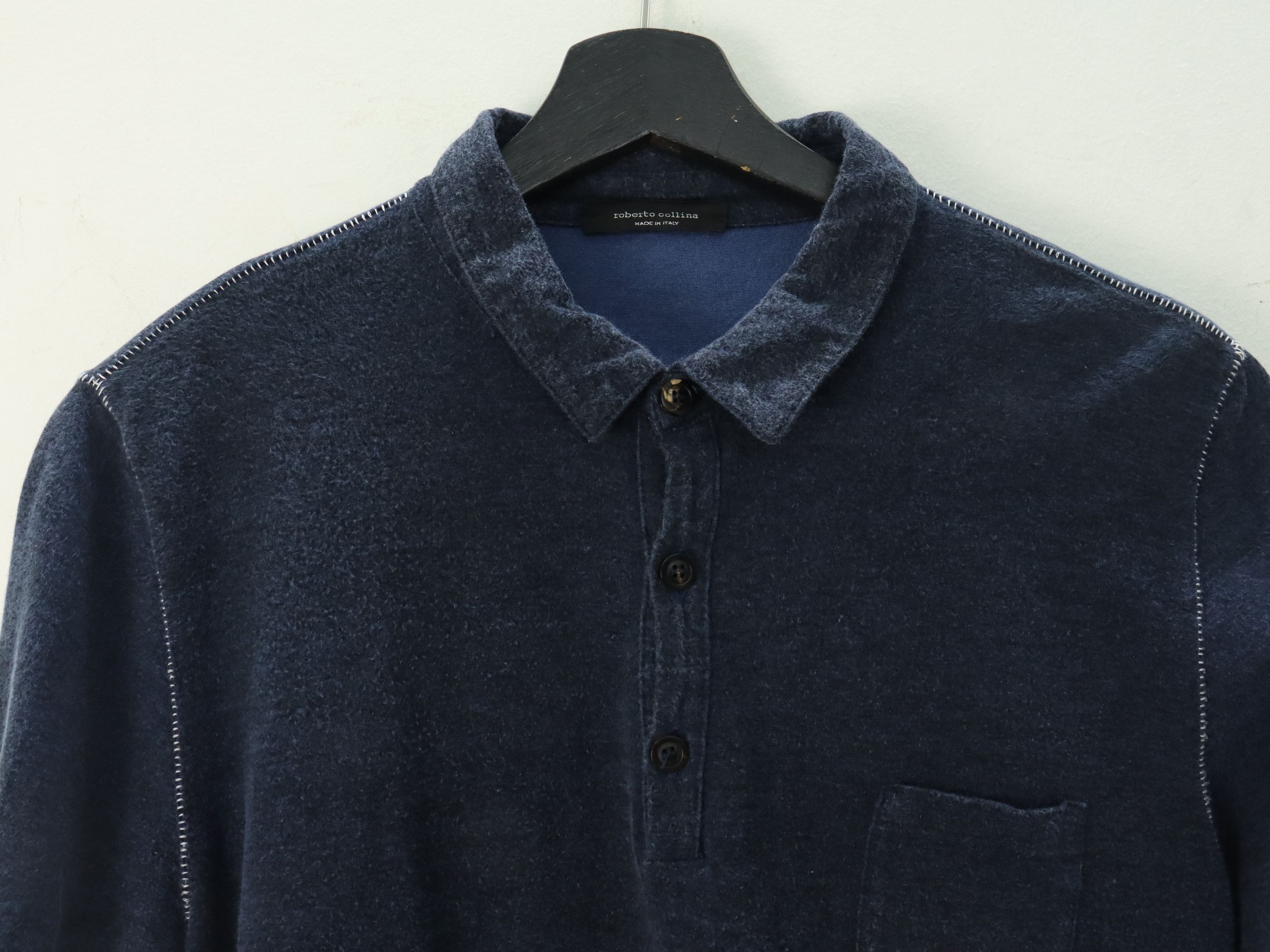 Roberto Collina Roberto Collina Men's Polo Shirt MADE IN ITALY Size US S / EU 44-46 / 1 - 4 Thumbnail