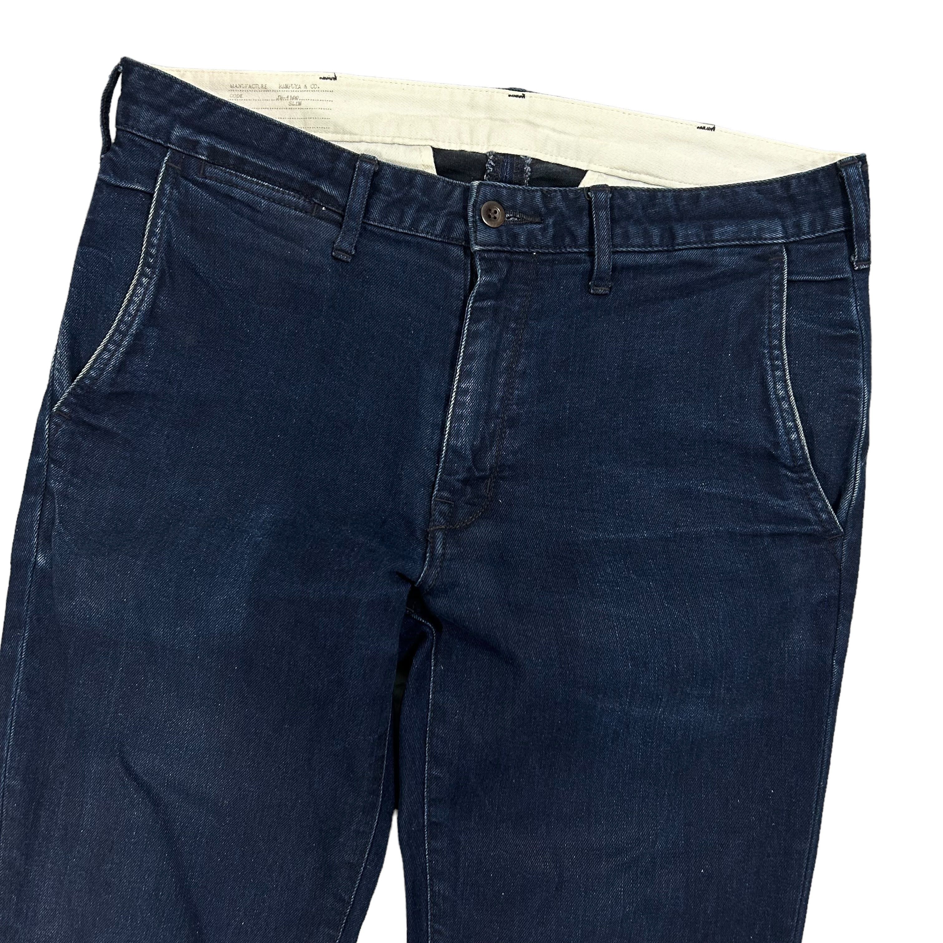 Japan Blue Japan Blue Indigo New Slim Trousers Straight Pants Denim 33 Size US 33 - 3 Thumbnail