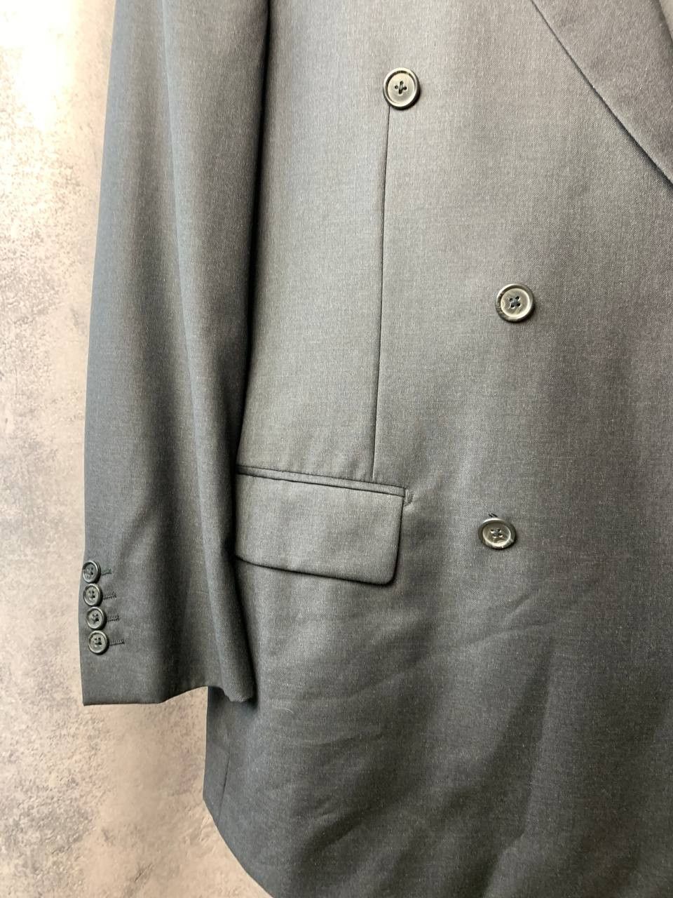 Corneliani CORNELIANI Black 120'S Wool Modern Italian Suit Blazer Size 50R - 7 Thumbnail