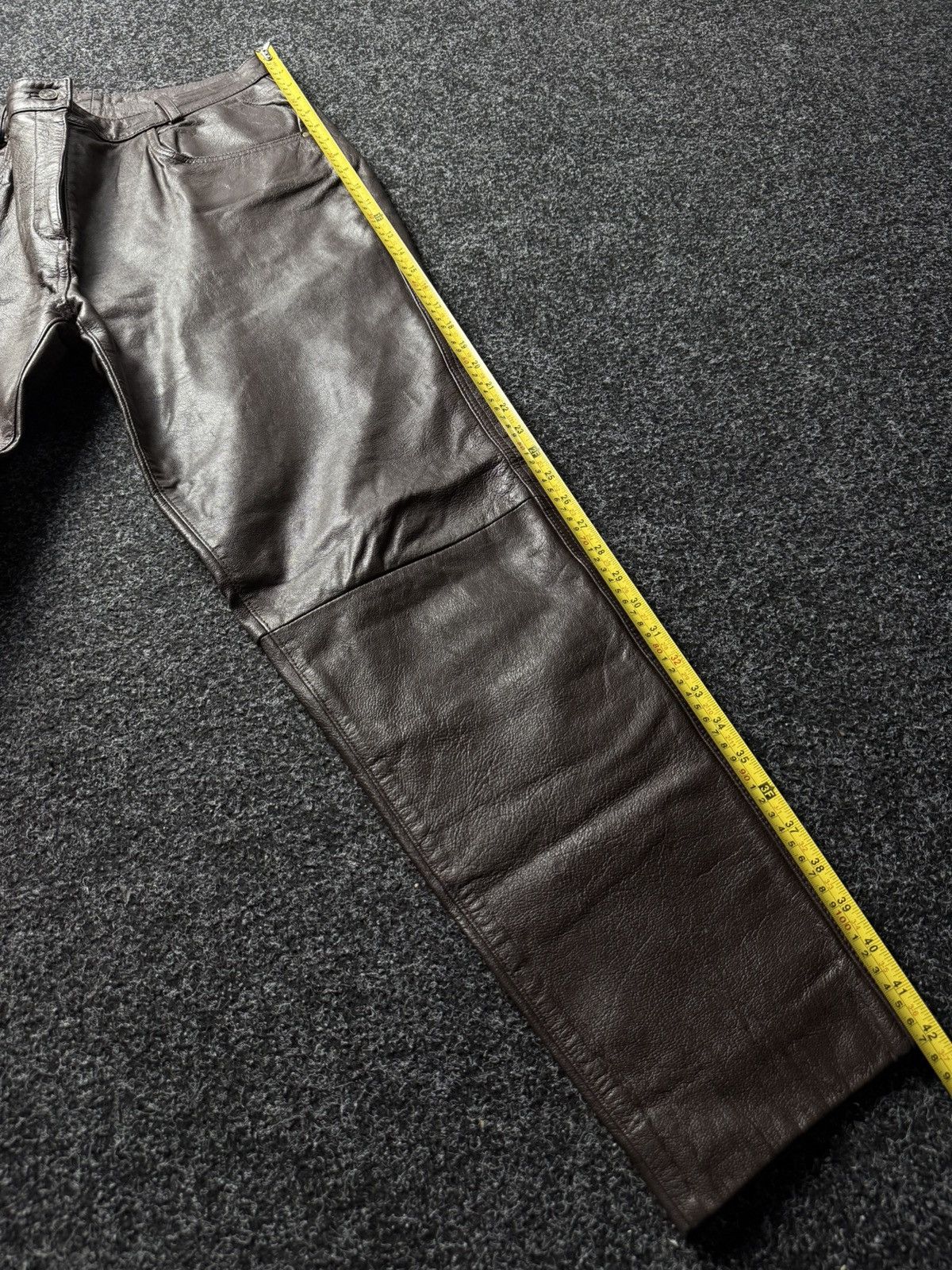Leather Y2K Vintage Leather Pants Opium Style Alt Biker USA Rare Size US 33 - 17 Thumbnail