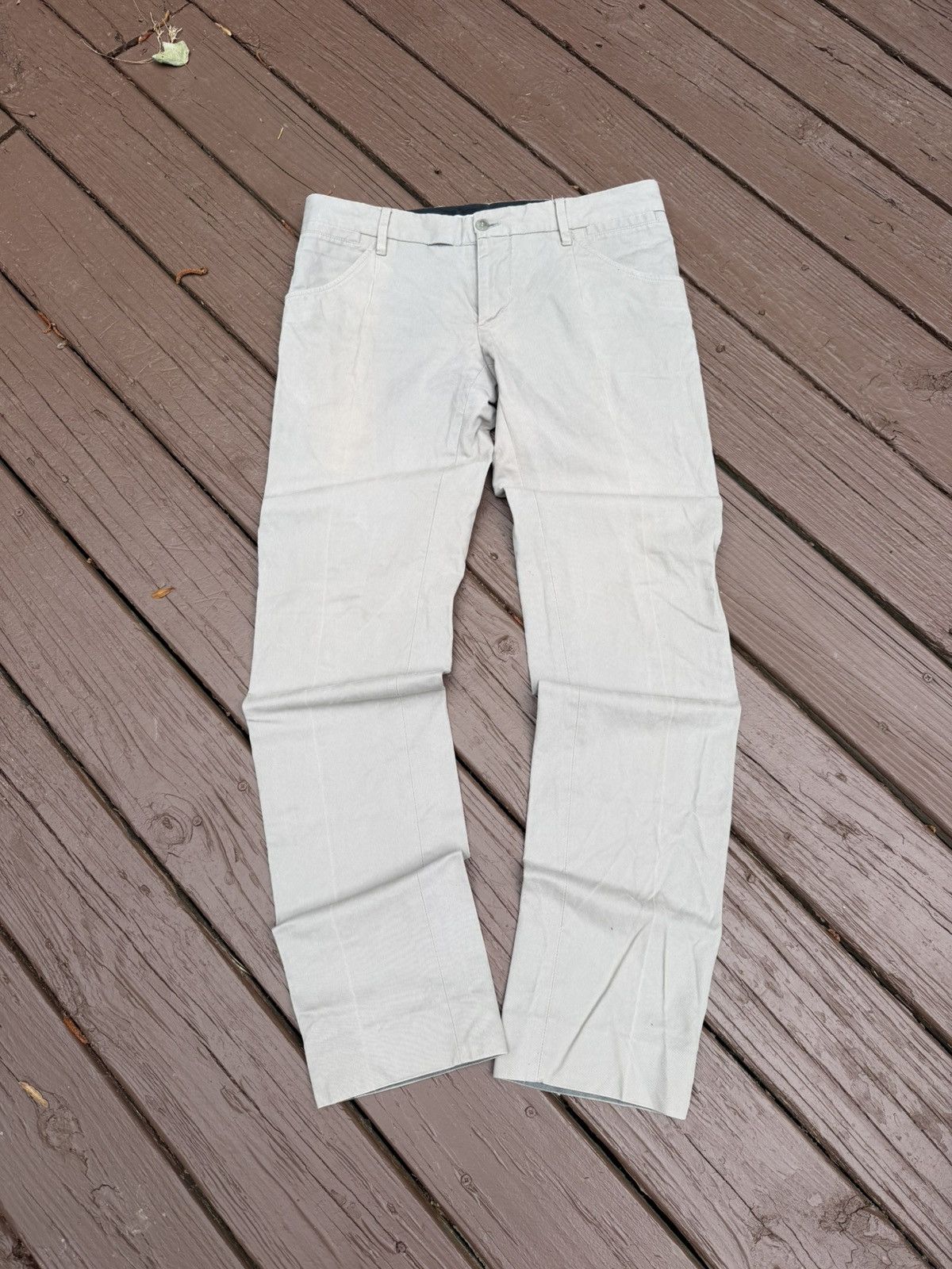 Dolce & Gabbana Vintage Dolce & Gabbana Khaki Tan Slack Pants Button 30 Size US 30 / EU 46 - 2 Thumbnail