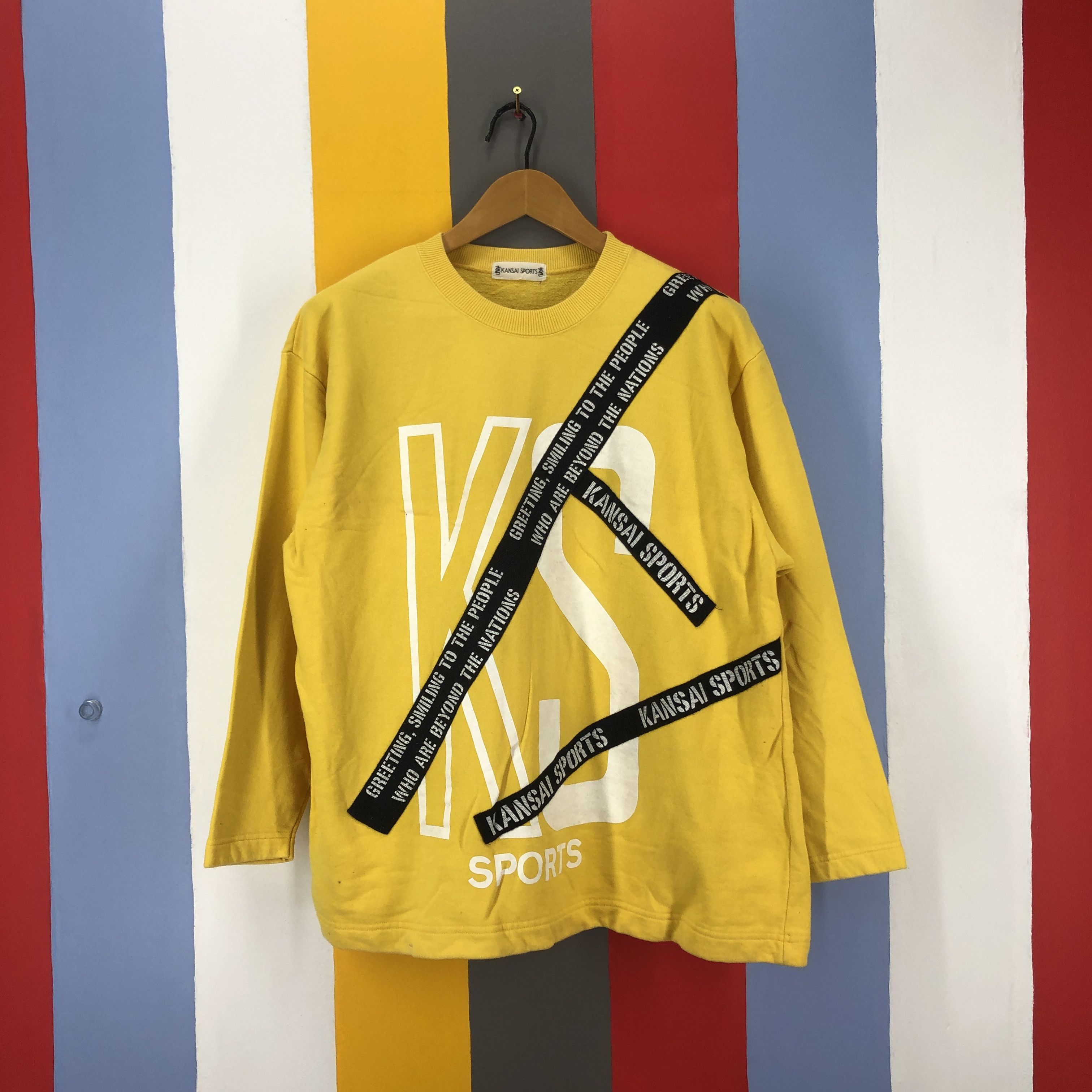 Kansai Yamamoto Vintage KANSAI SPORTS Sweatshirt Rare Design #0879/AF Size US L / EU 52-54 / 3 - 1 Thumbnail