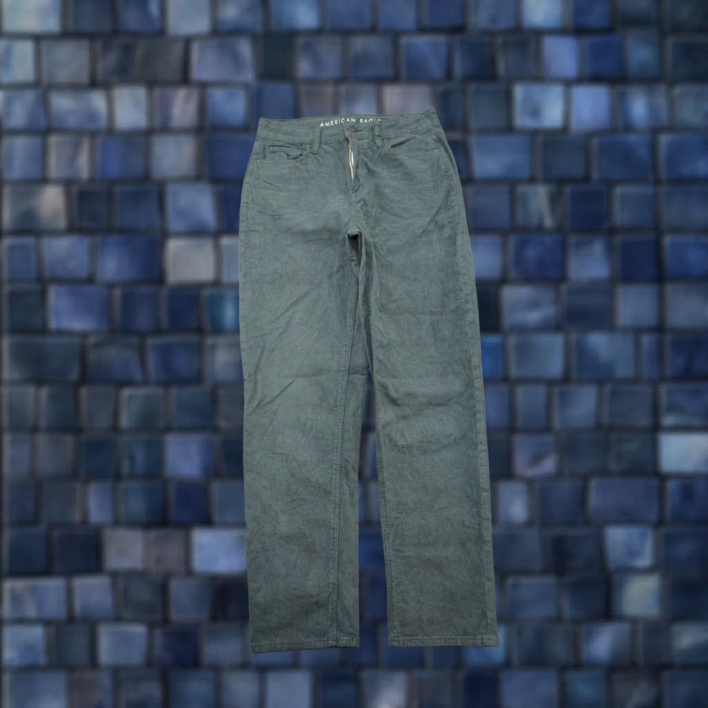 American Eagle Outfitters American Eagle Straight Leg Green Corduroy Jeans Size 4 Stretch Women’s Size 27" / US 4 / IT 40 - 1 Thumbnail