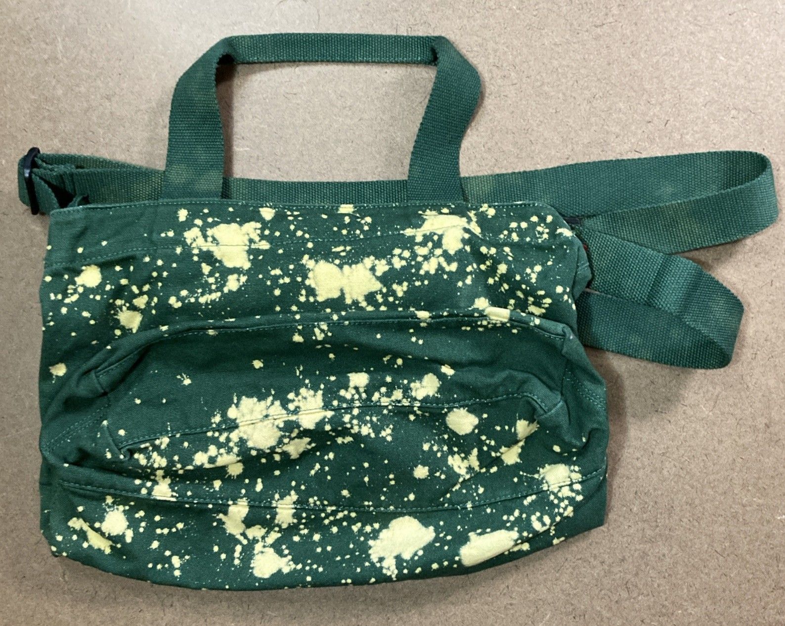 Levi's Levis Denim Green Customized Bleached Tote Bag With Pockets Size ONE SIZE - 5 Thumbnail