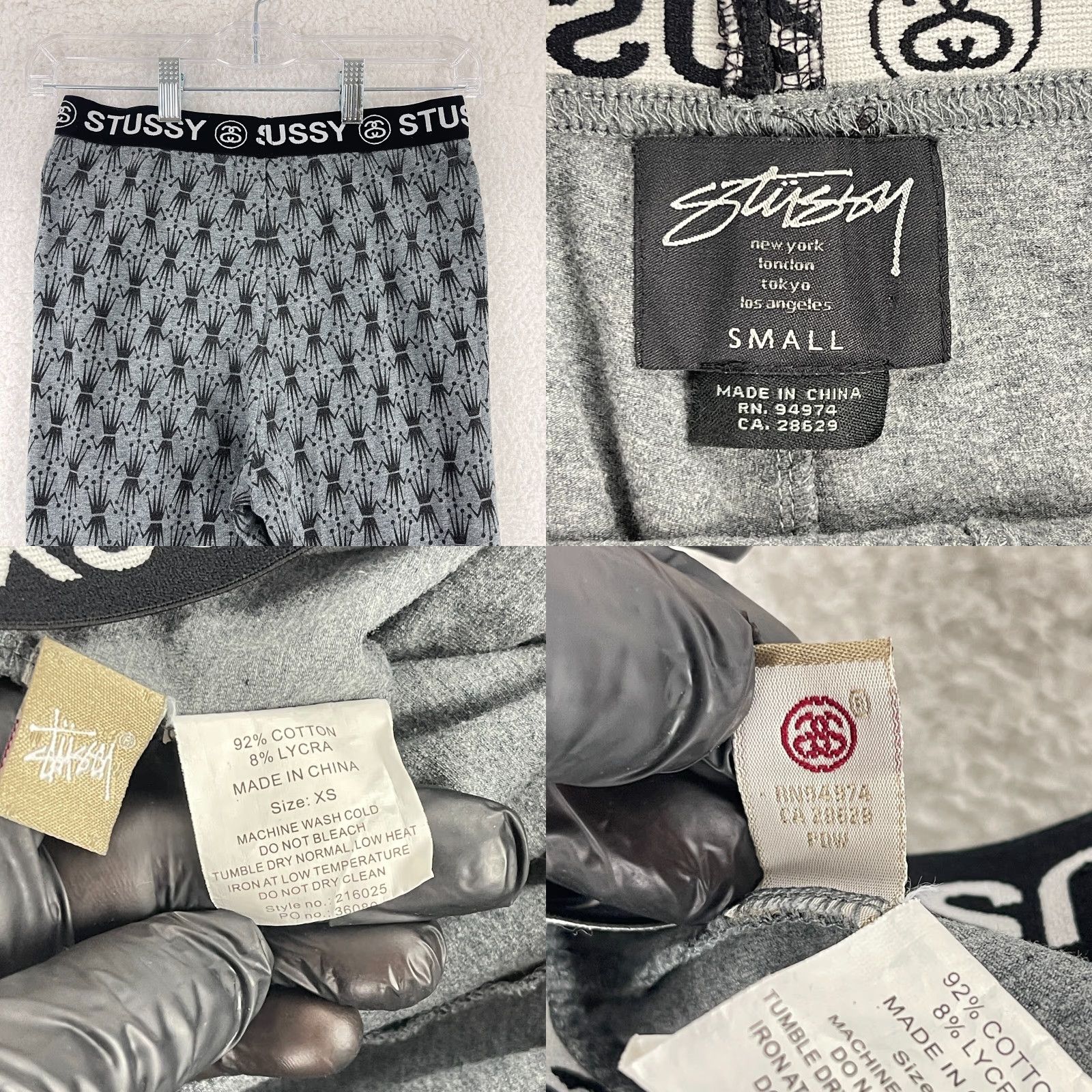 Logo 7 Stussy Black Pull On Logo Legging Pants Womens Small Elastic Waist Stretch Size 28" / US 6 / IT 42 - 8 Thumbnail