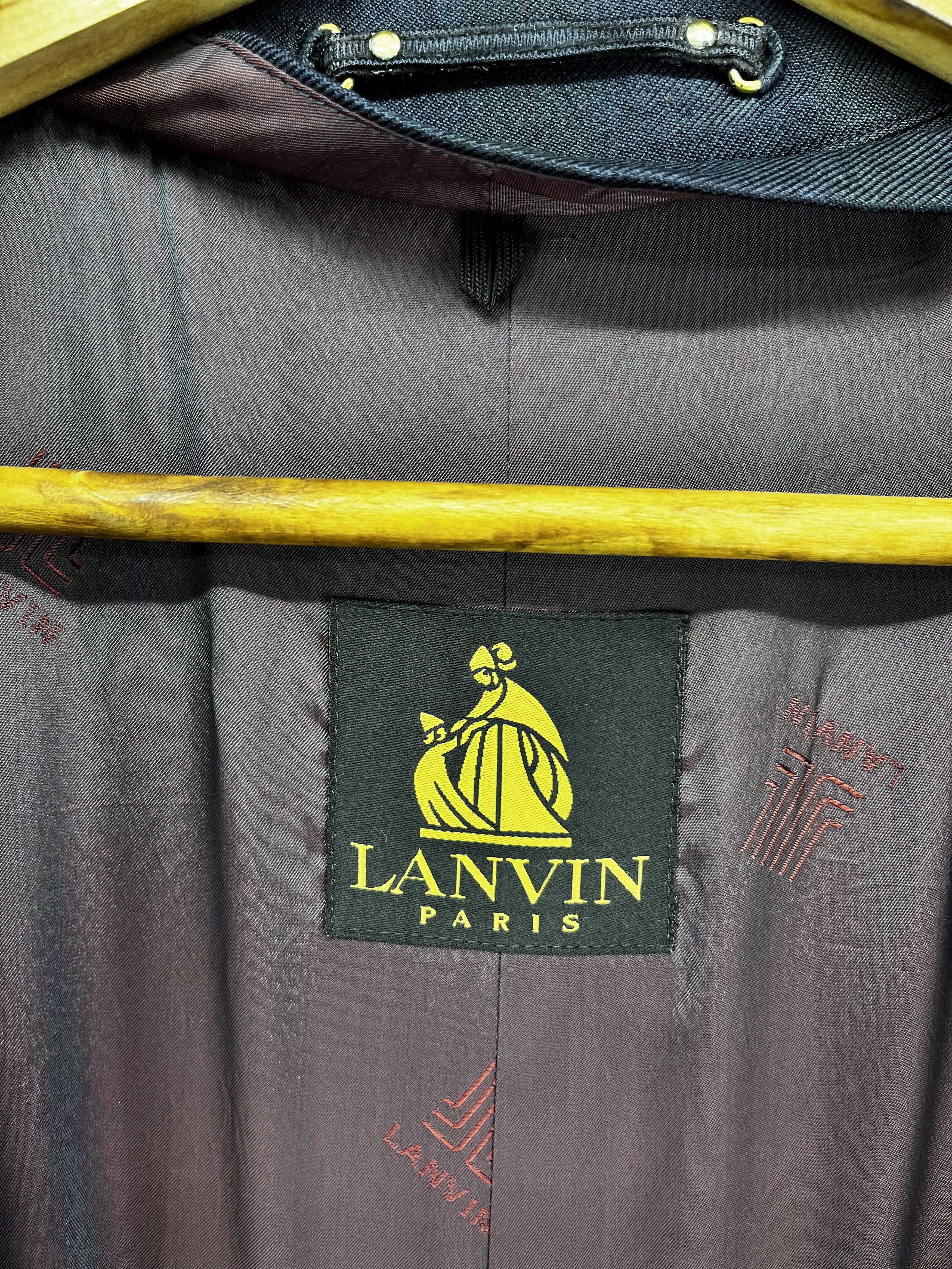 Lanvin Vintage Lanvin Shadow Plaids Rare Button Up Jacket Size US M / EU 48-50 / 2 - 8 Thumbnail