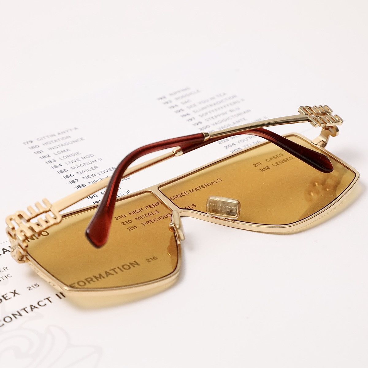 Miu Miu MIU MIU 0MU 51ZS SUNGLASSES Size ONE SIZE - 8 Thumbnail