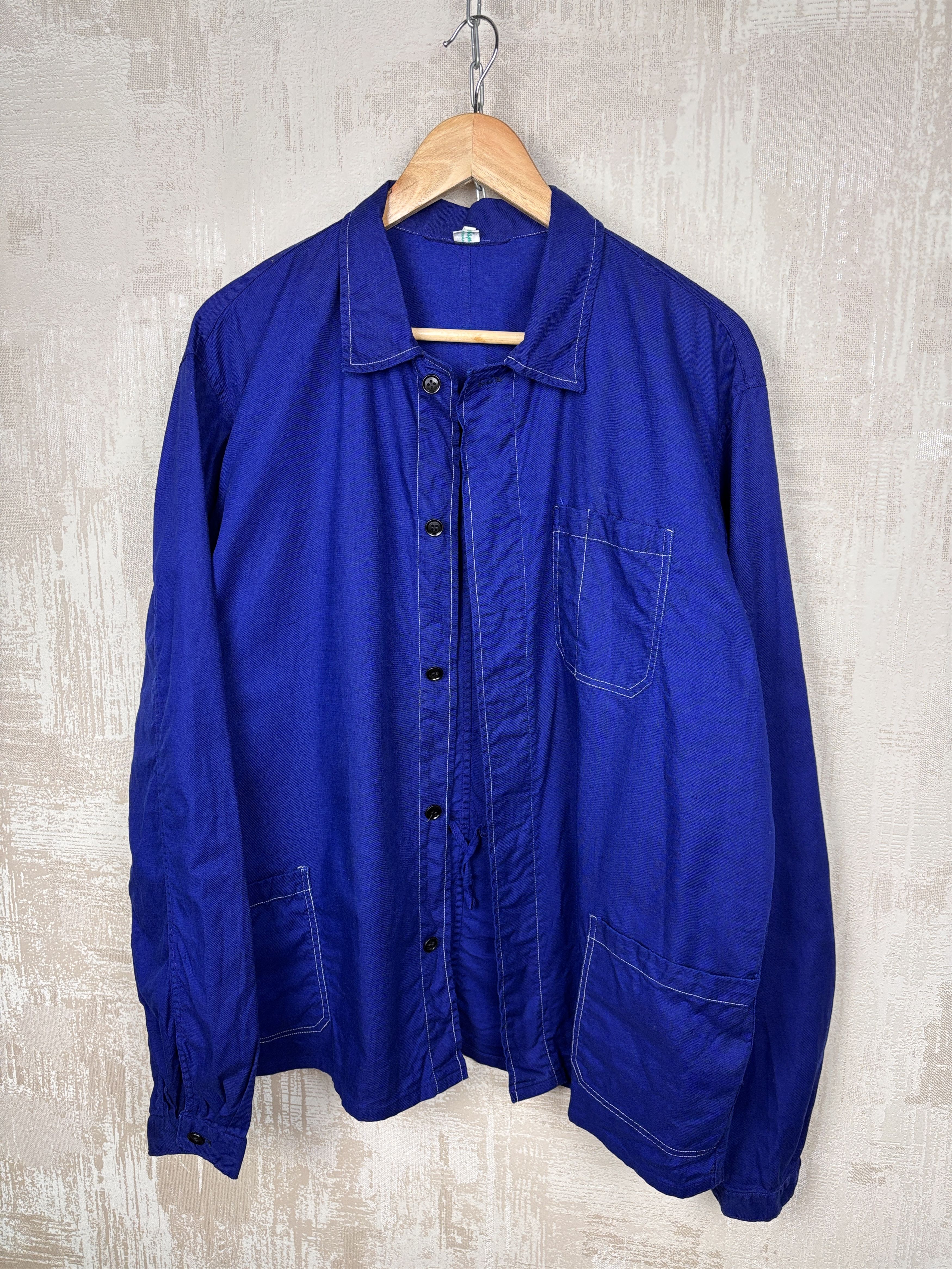 Le Laboureur Vintage Locontap Indigo Blue Work Jacket Chore French Size US L / EU 52-54 / 3 - 13 Thumbnail