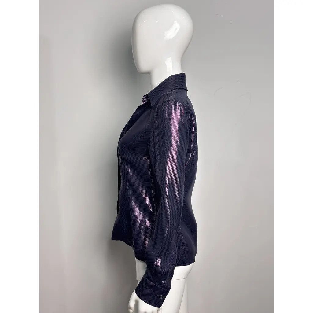 Hermes Gareth Pugh Iridescent Ribbed Long Sleeve Top Size XS / US 0-2 / IT 36-38 - 7 Thumbnail