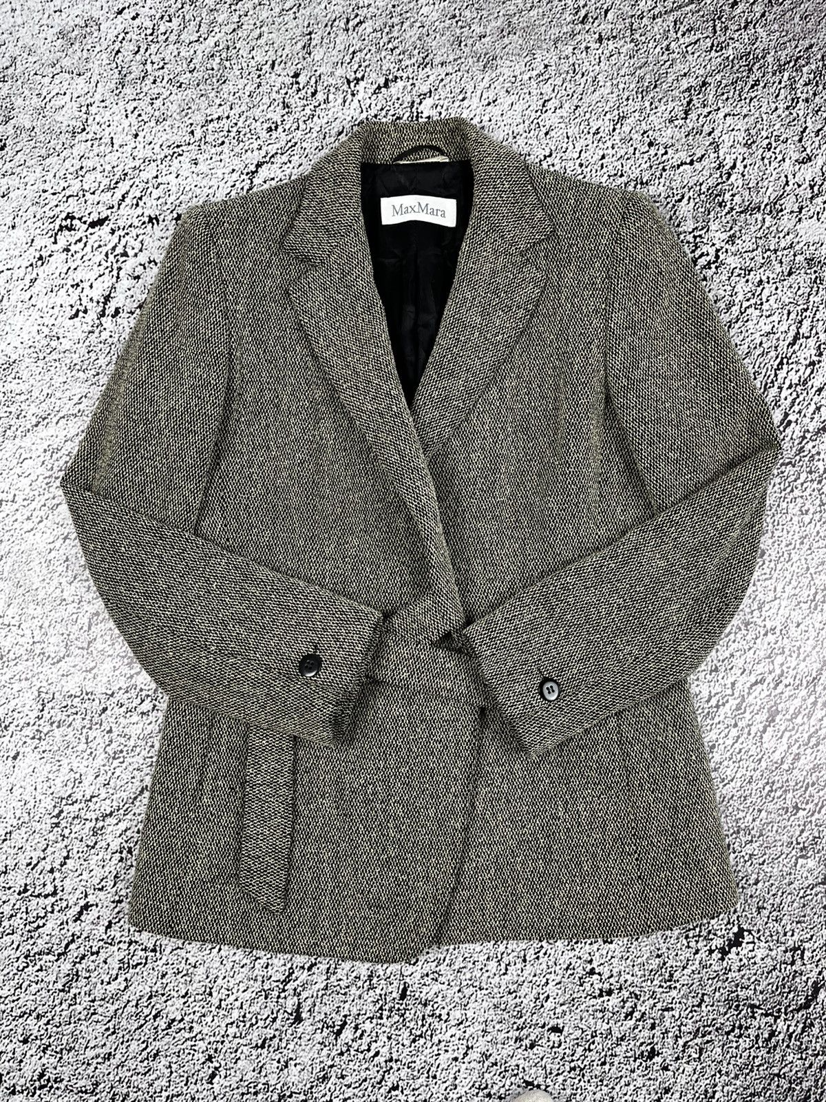 Max Mara Vintage Max Mara virgin wool jacket belt blazer old money Size S / US 4 / IT 40 - 2 Thumbnail