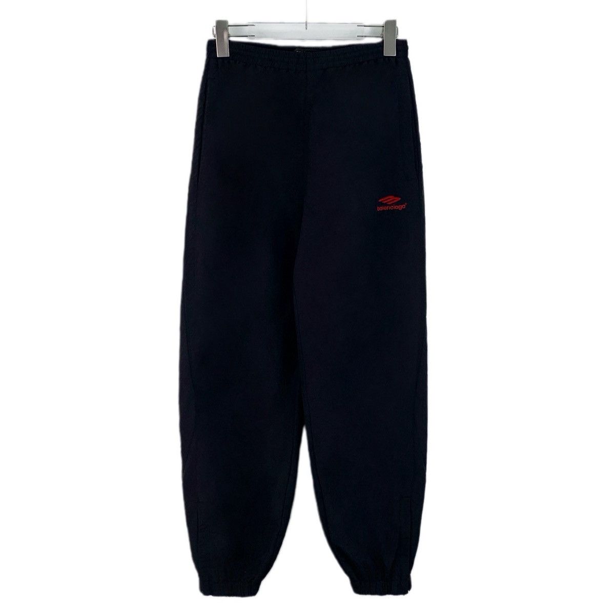 Balenciaga Balenciaga 22SS Black Logo Cuffed Casual Sports Pants K26WX Size 25" / US 0 / IT 36 - 1 Thumbnail