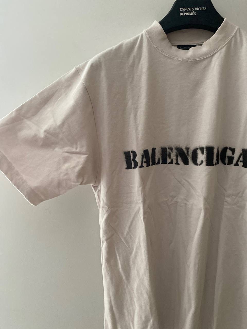 Balenciaga Balenciaga SS24 White Inkjet Blurred Logo Tee Size US L / EU 52-54 / 3 - 3 Thumbnail