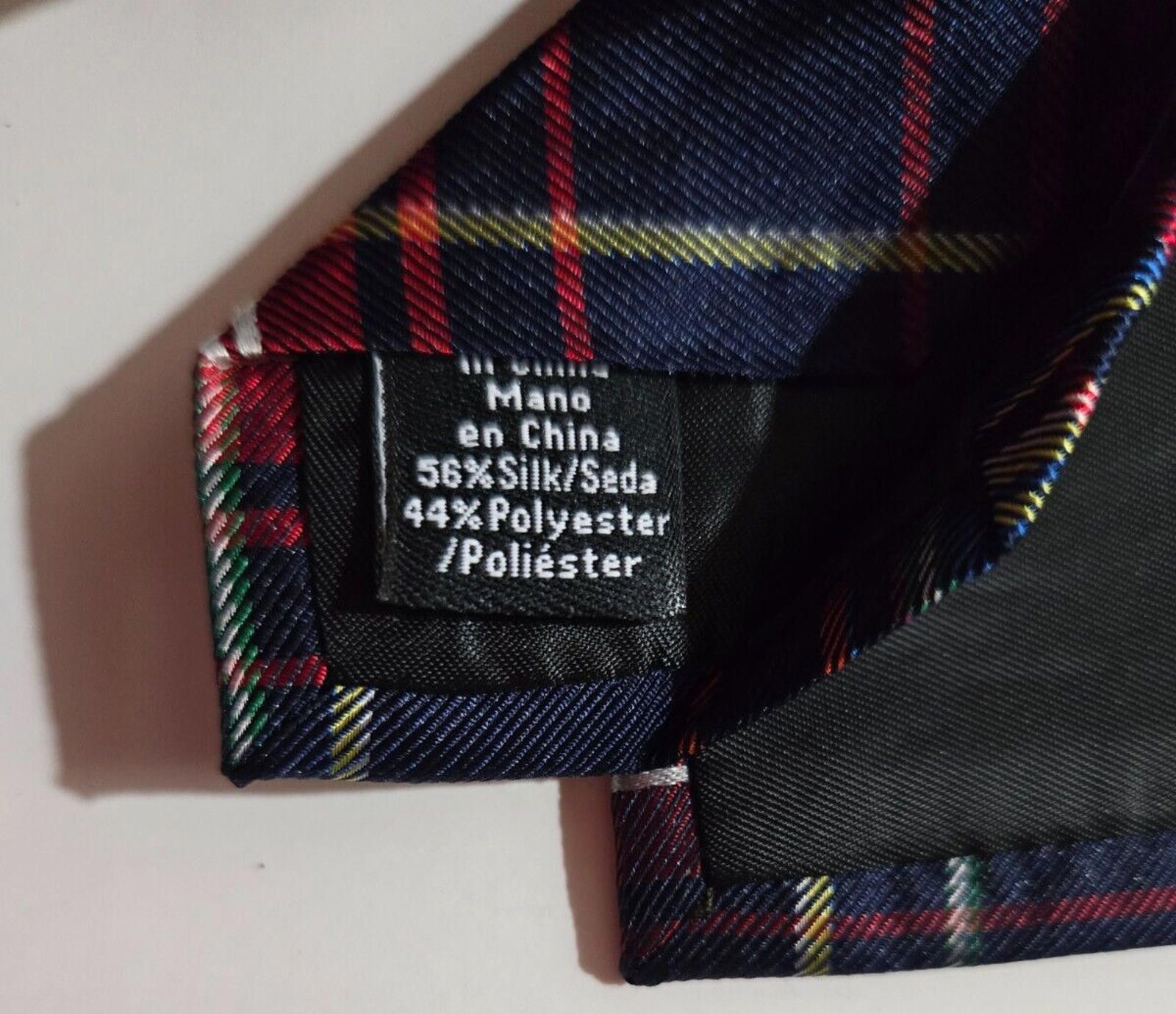 Croft & Barrow Croft and Barrow Necktie Tie Red and Navy Plaid NEW NWT Size ONE SIZE - 4 Thumbnail