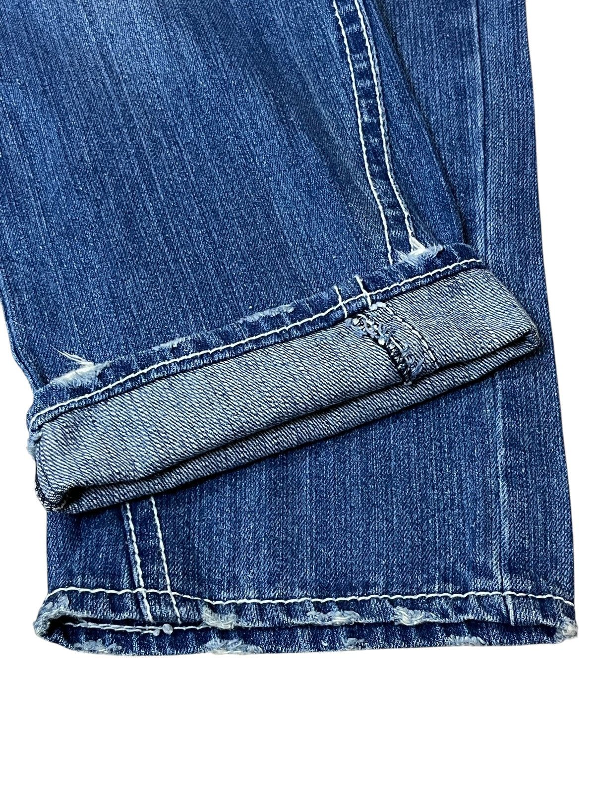 Japanese Brand SICK🔥JAPANESE BMB BLUE MOON BLUE DRAWSTRING WAIST JEANS Size US 32 / EU 48 - 10 Thumbnail