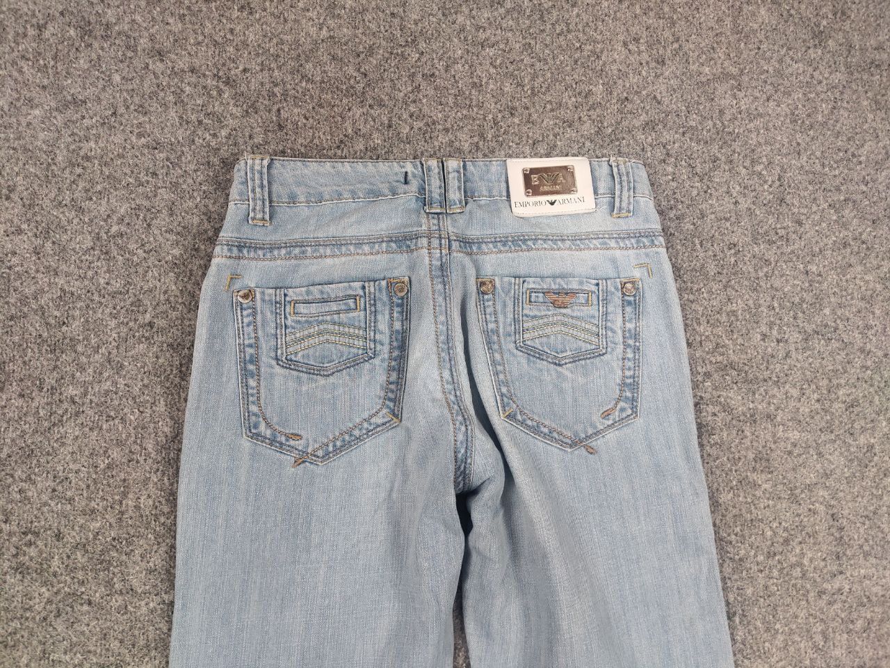 Emporio Armani Vintage Emporio Armani Y2K Style Metal logo Blue denim Jeans Size US 32 / EU 48 - 6 Thumbnail