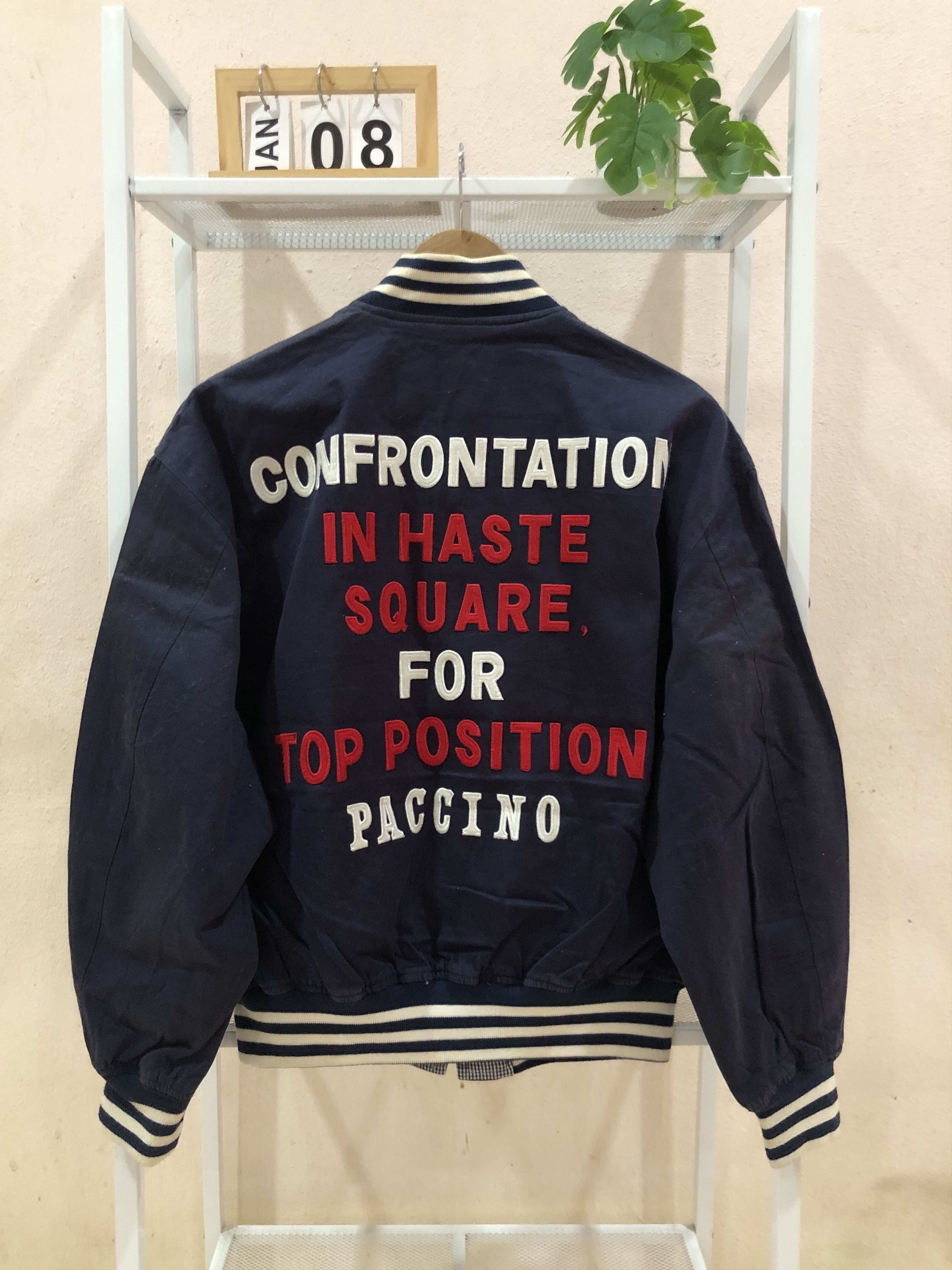 Japanese Brand Vintage 80s Paccino Reversible Embroidery Varsity Bomber Size US L / EU 52-54 / 3 - 1 Thumbnail