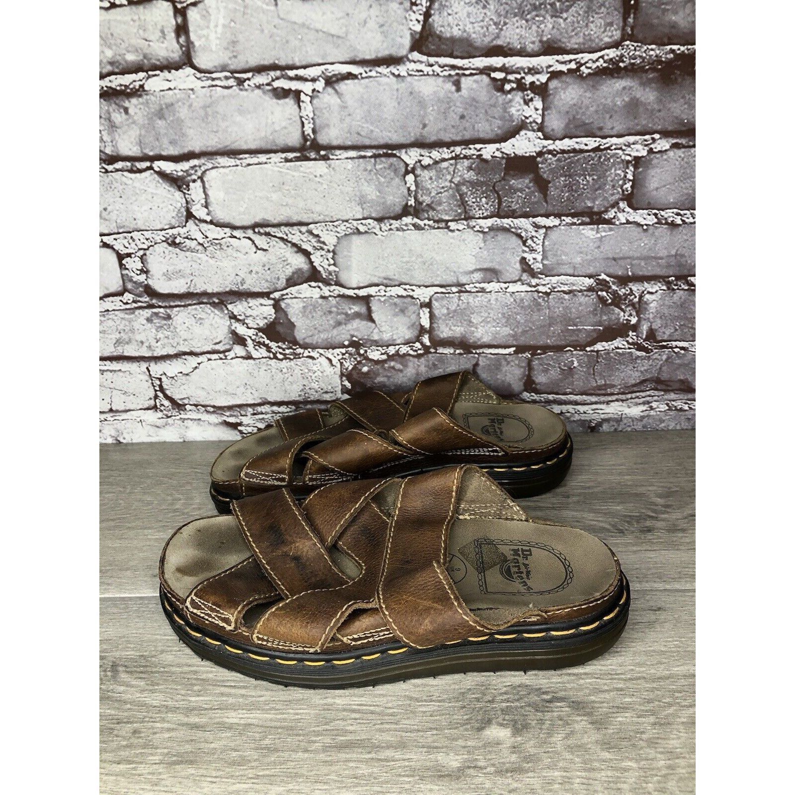 Dr. Martens Vintage 90s DR. DOC MARTENS Brown Leather Fisherman Platform Size US 10 / EU 43 - 13 Thumbnail