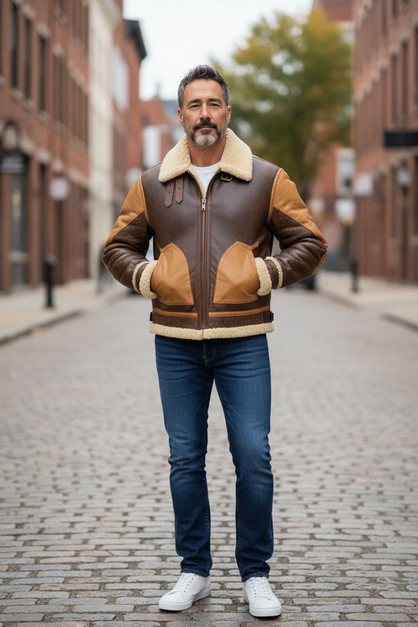 Schott 🔥RARE VTG SCHOTT BROS SHEEPSKINS LEATHER TYPE B3 Size US M / EU 48-50 / 2 - 1 Thumbnail