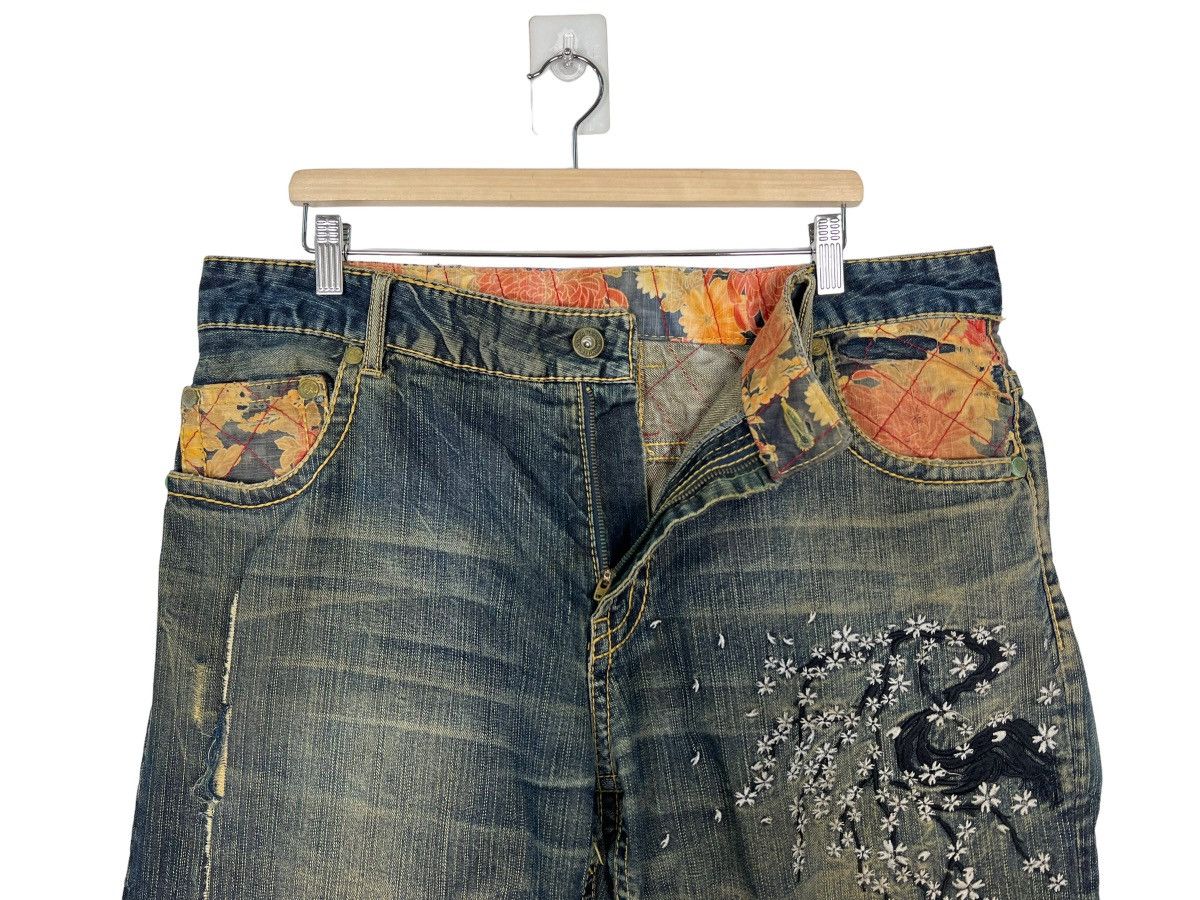Japanese Brand 🔥 KARAKURI EMBROIDERY SHORT PANTS Size US 38 / EU 54 - 11 Thumbnail