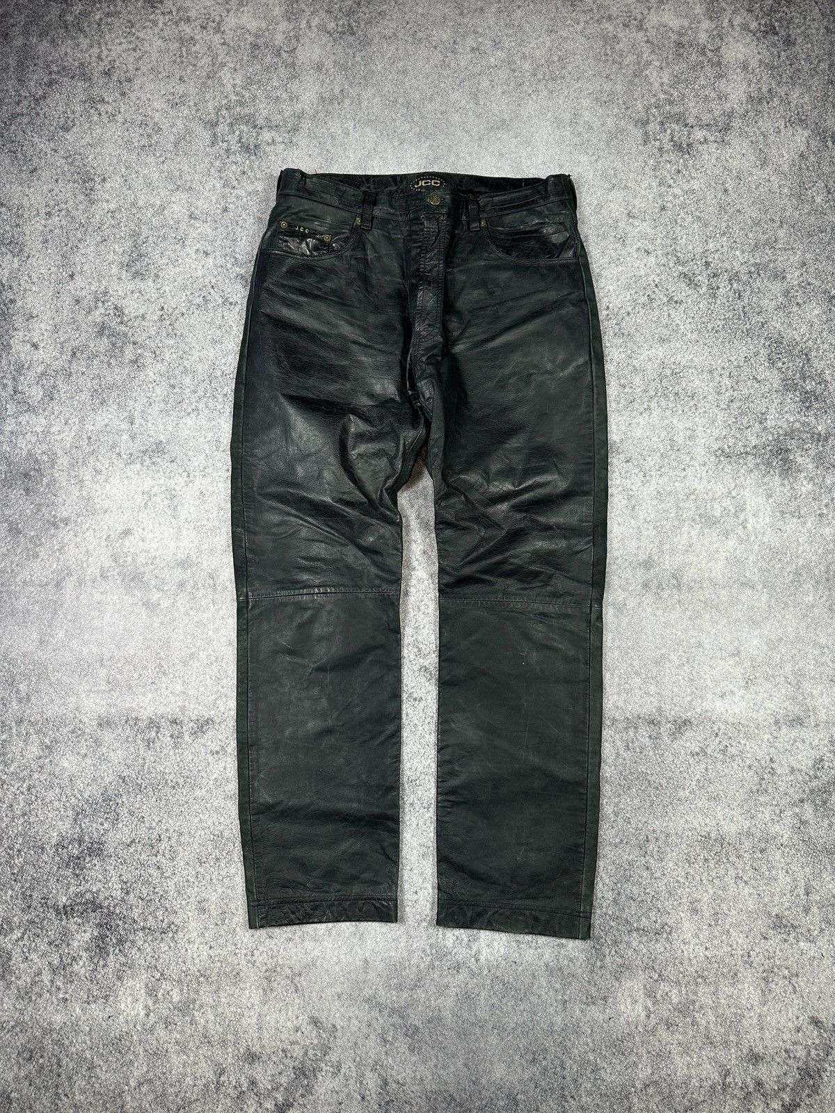 Y2K Vintage Leather Pants Opium Style Alt Biker USA Rare XL