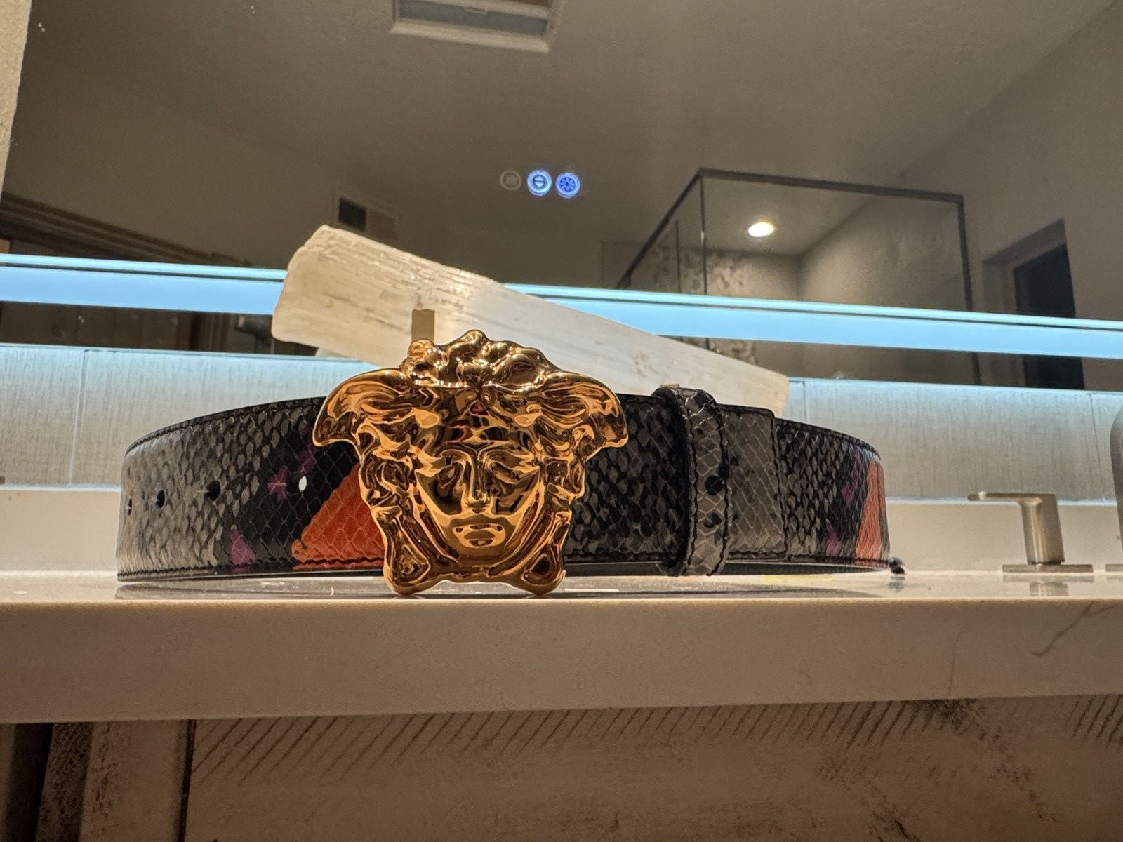 Versace Versace Black, Gray, Orange, Magenta Women's Belt Size ONE SIZE - 4 Thumbnail