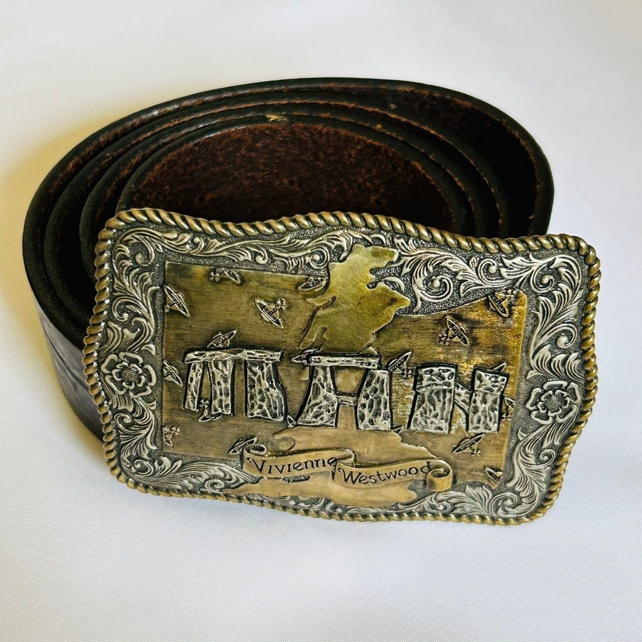 90s Vivienne Westwood スタッズベルト 本革 シルバー Men's Wear Vivienne Westwood Vivienne Westwood studs belt