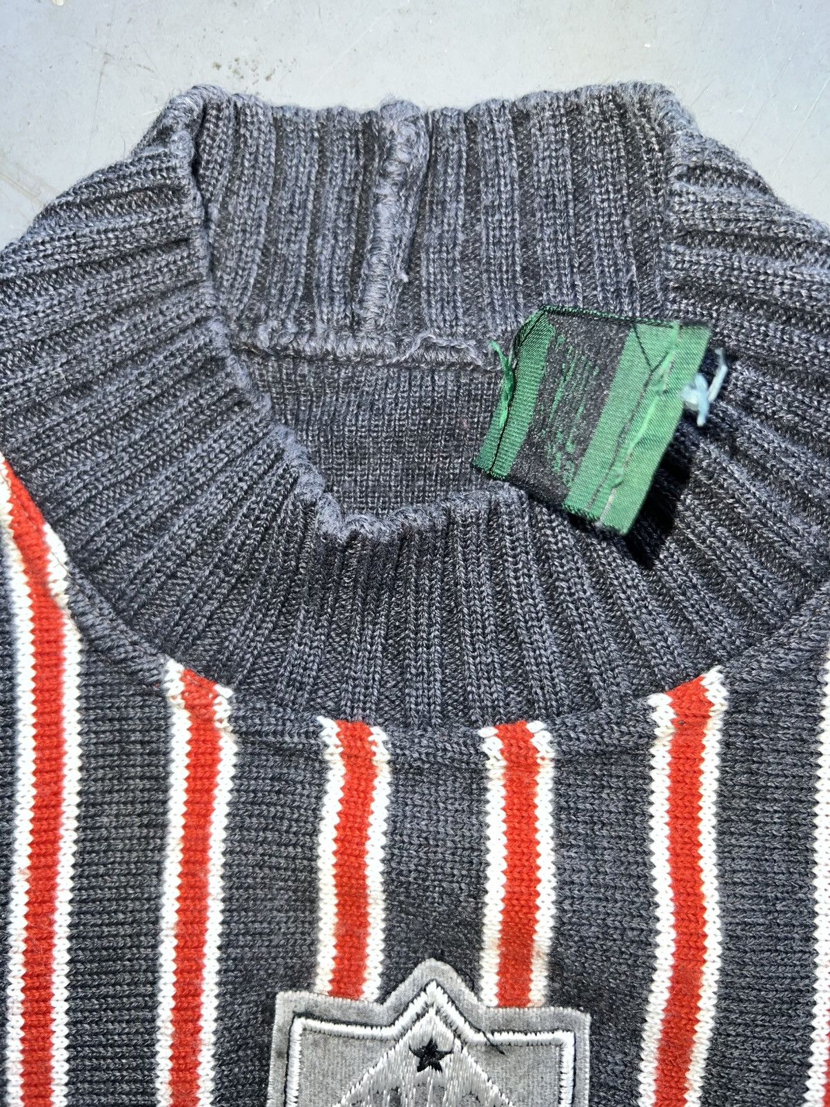 Jean Paul Gaultier Jean Paul Gaultier Junior 90s striped knit sweater with logo Size US XL / EU 56 / 4 - 6 Thumbnail