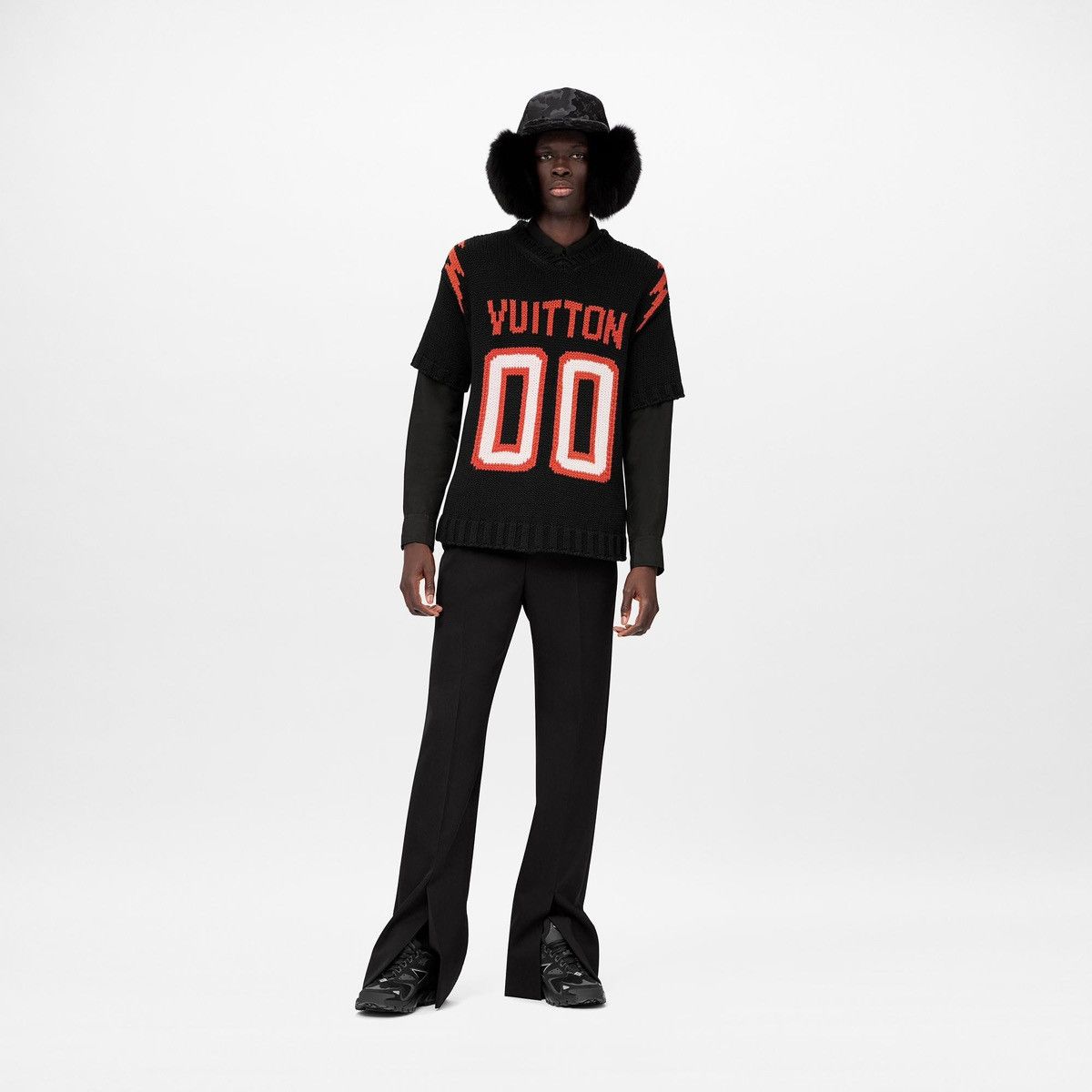Louis Vuitton Chunky Intarsia Football Sweater