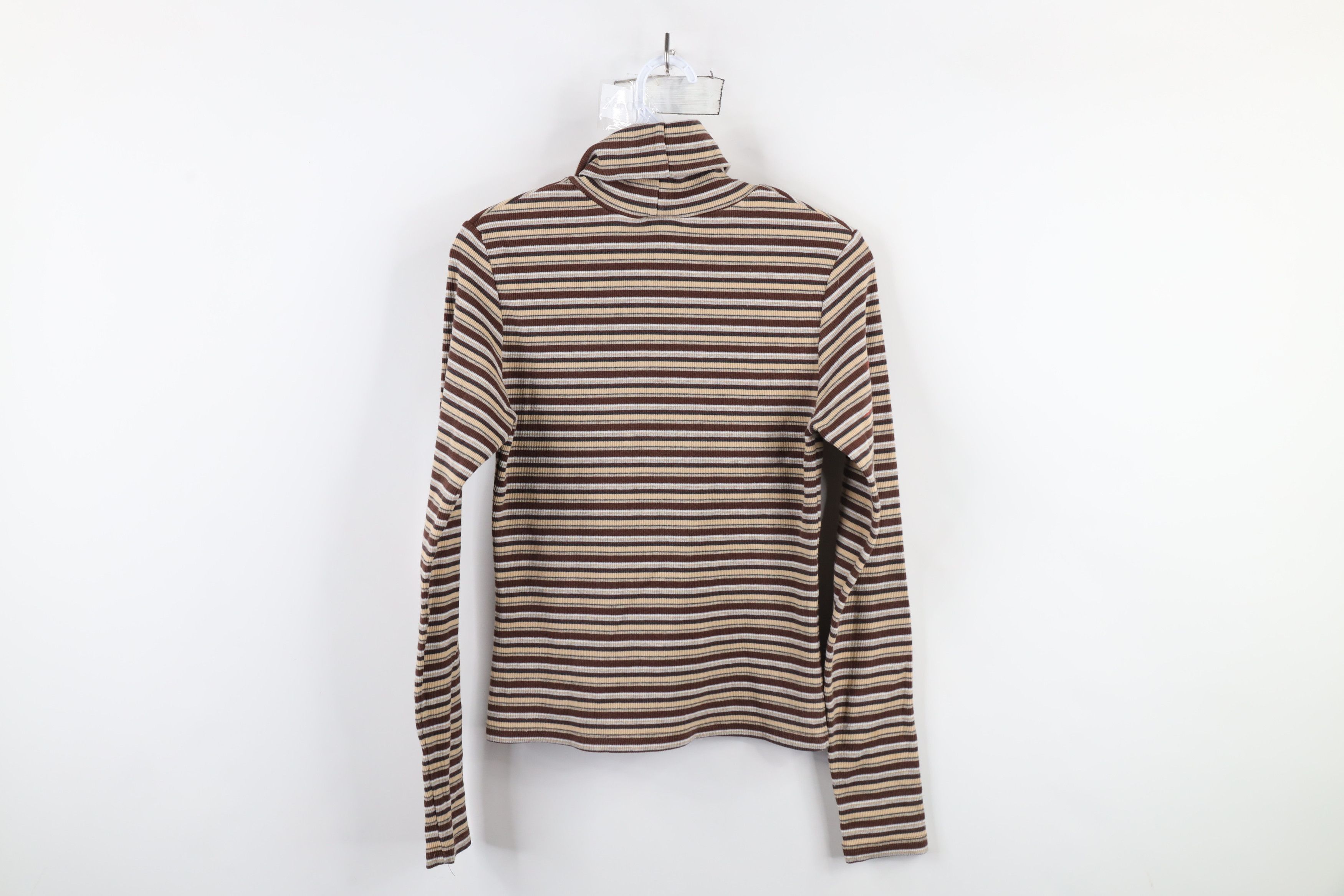 Vintage Vintage 90s Streetwear Ribbed Stretch Turtleneck T-Shirt Size M / US 6-8 / IT 42-44 - 7 Thumbnail