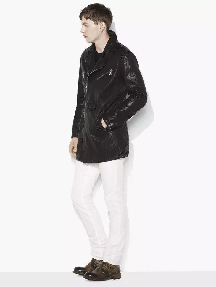 John Varvatos leather biker coat. Medium. Size US M / EU 48-50 / 2 - 4 Thumbnail