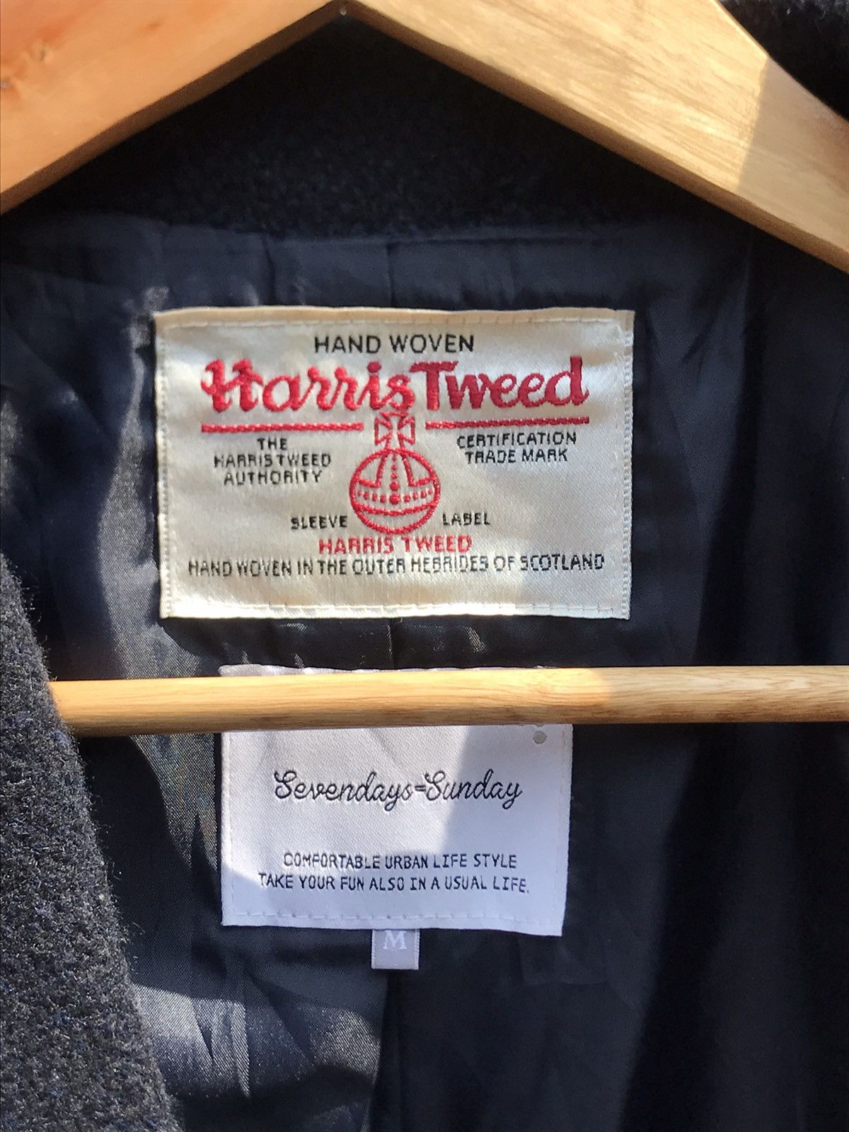 Designer × Harris Tweed × Japanese Brand Harris Tweed X Sevendays Sunday Wool Long Coat Size US M / EU 48-50 / 2 - 6 Thumbnail