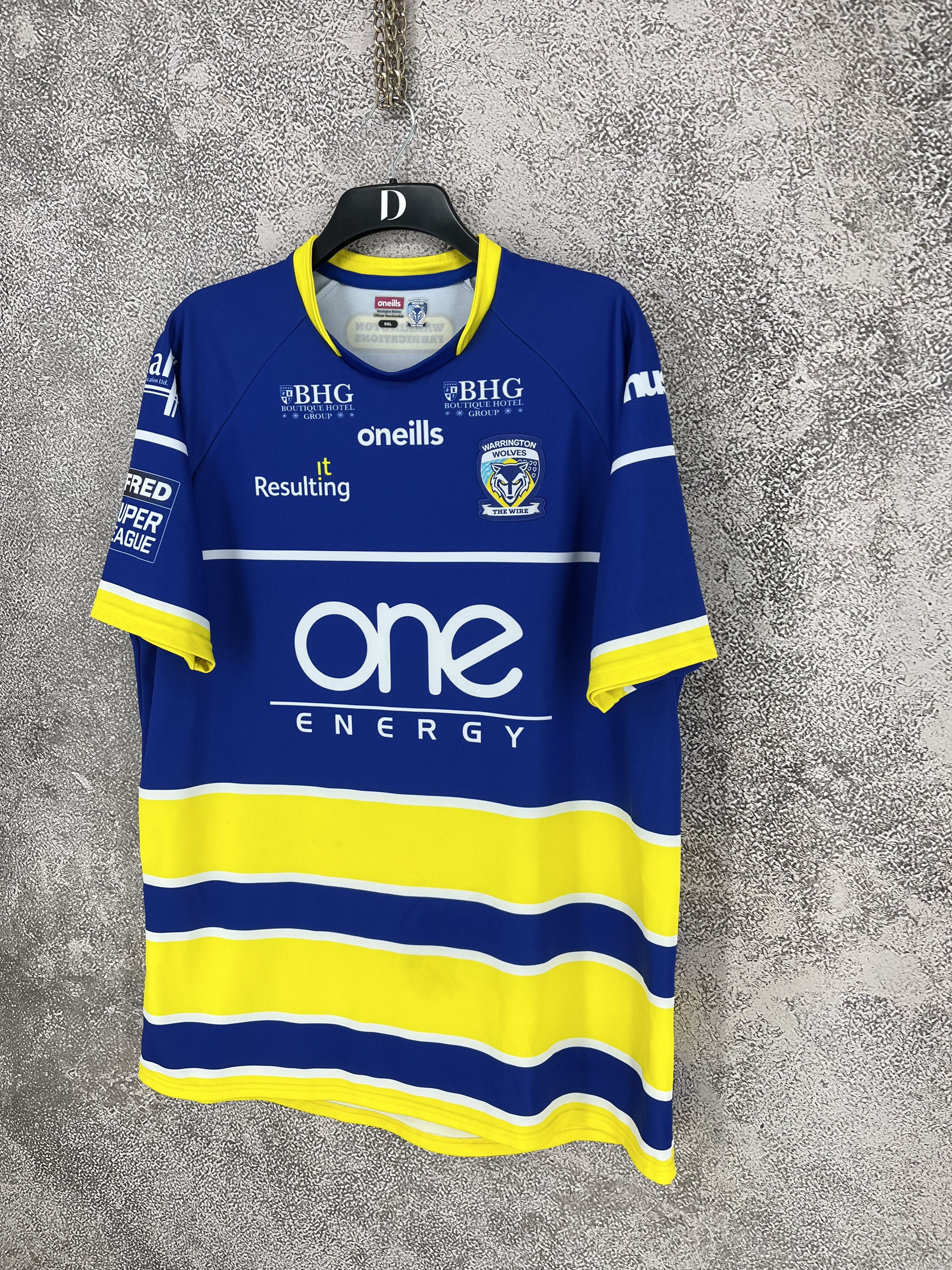 O'Neills WARRINGTON WOLVES HOME SHIRT ONEILLS JERSEY RUGBY SIZE 5XL Size US XXL / EU 58 / 5 - 3 Thumbnail
