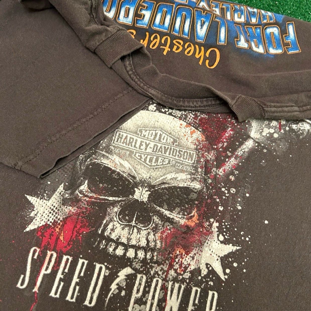 Harley Davidson VINTAGE Harley-Davidson Florida Shirt 3XL Mens T-Shirt Gray Skull Logo 90s Y2K Biker Grunge Hip Hop Motorcycle Punk Vintage Size US XXL / EU 58 / 5 - 3 Thumbnail