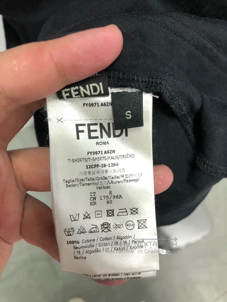 Fendi Fendi Graffiti Heart Round Neck Sweatshirt - Black Size US S / EU 44-46 / 1 - 4 Thumbnail