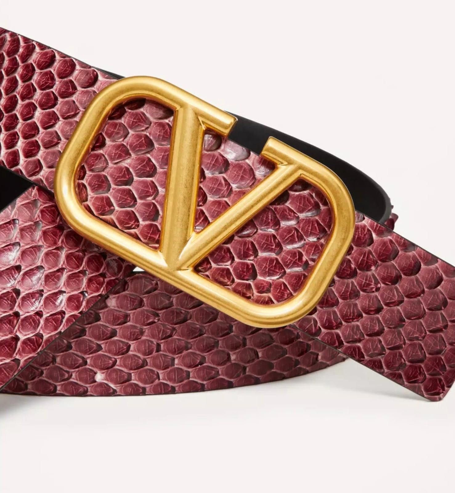 Valentino Valentino Vlogo Signature Python Belt 40mm Size 85 Size ONE SIZE - 2 Thumbnail
