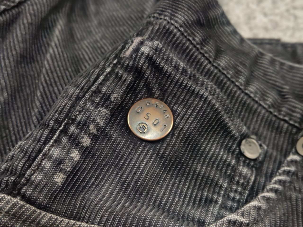 G-Star Vintage G Star Raw Arc 3D Loose Tapered Corduroy Black Pants Size US 30 / EU 46 - 10 Thumbnail