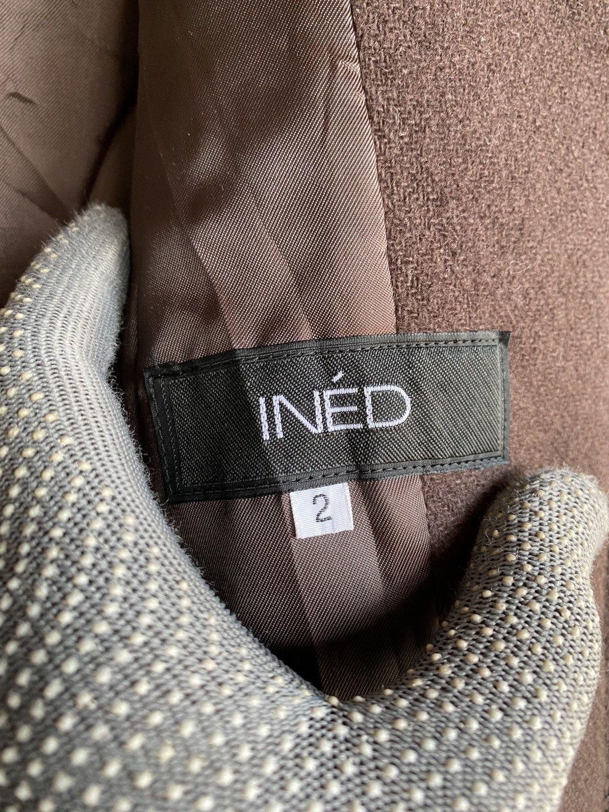 Japanese Brand Vintage INÉD Brown Hooded Wool Coat| Women’s Size 2 Size M / US 6-8 / IT 42-44 - 7 Thumbnail