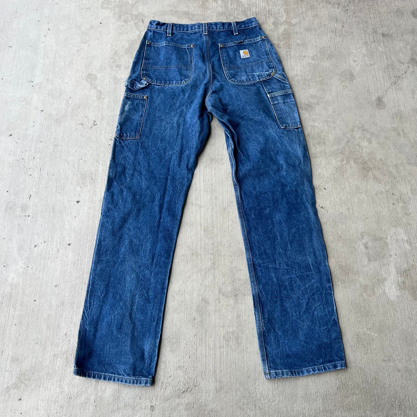 Carhartt × Vintage Carhartt blue denim jeans double knee work carpenter pants Size US 30 / EU 46 - 5 Thumbnail