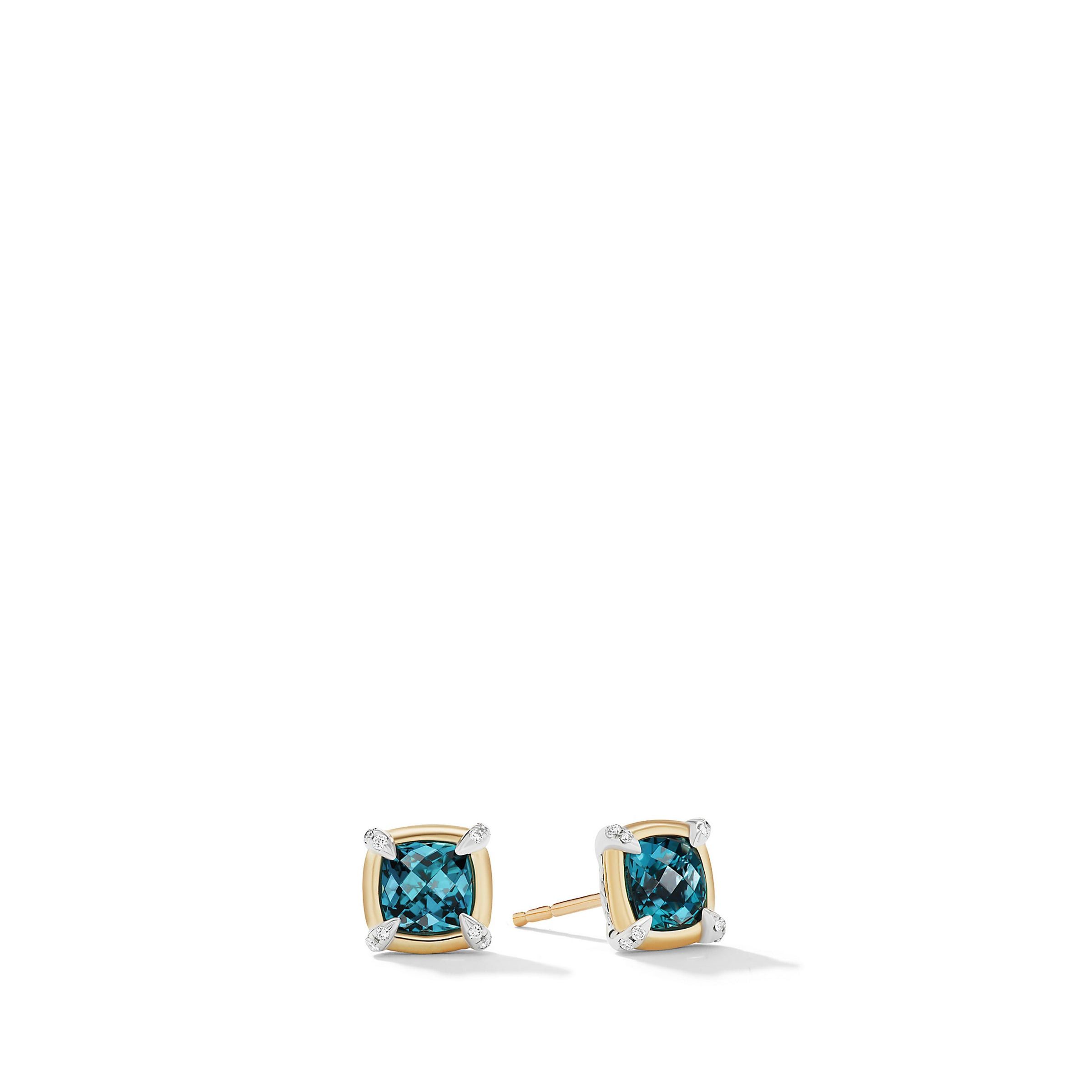 David Yurman o1w1db10525 E17115D Earrings in Silver with 18K Yellow Gold Size ONE SIZE - 1 Thumbnail