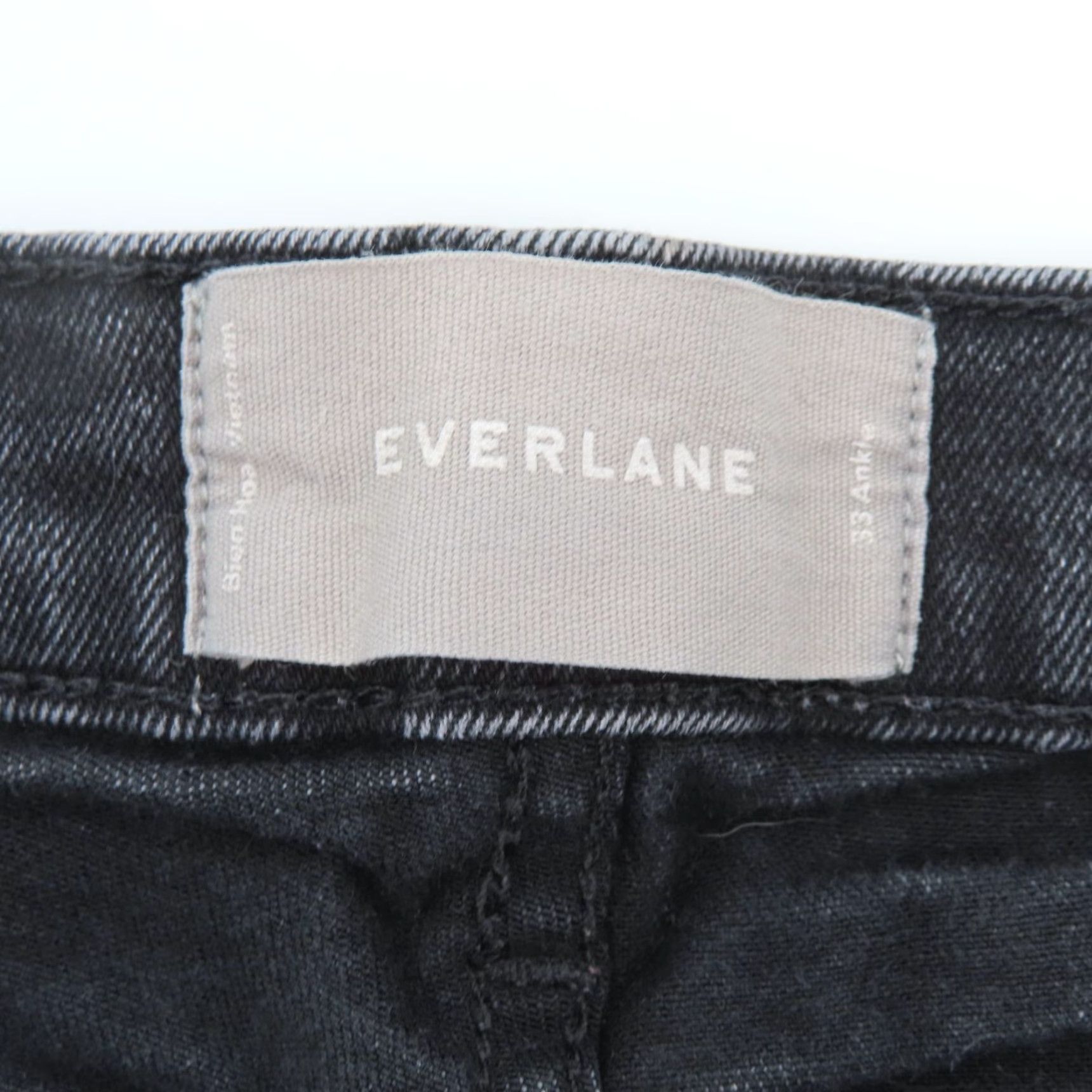 Everlane Everlane Jeans Denim 5-Pocket Ankle Women Black Dark Gray Wash Cotton Blend Pockets 33 Size Regular Vintage No Size 24" / US 00 / IT 34 - 7 Thumbnail
