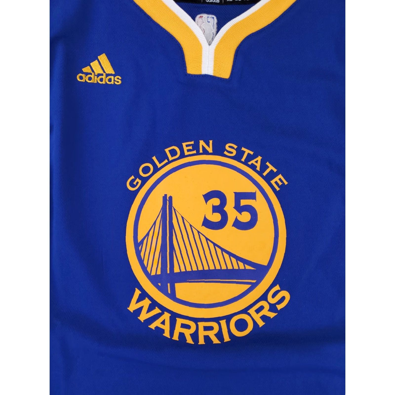 Adidas Adidas Kevin Durant NBA Warriors Jersey Mens XL Tank Blue Size US XL / EU 56 / 4 - 3 Thumbnail