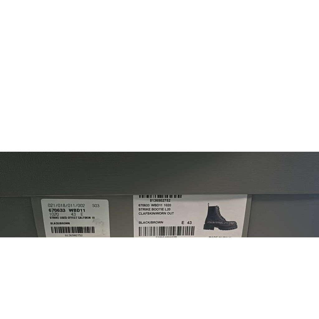 Balenciaga o1rshd1 Strike Booties L20 in Black/Brown Size US 10 / EU 43 - 21 Thumbnail