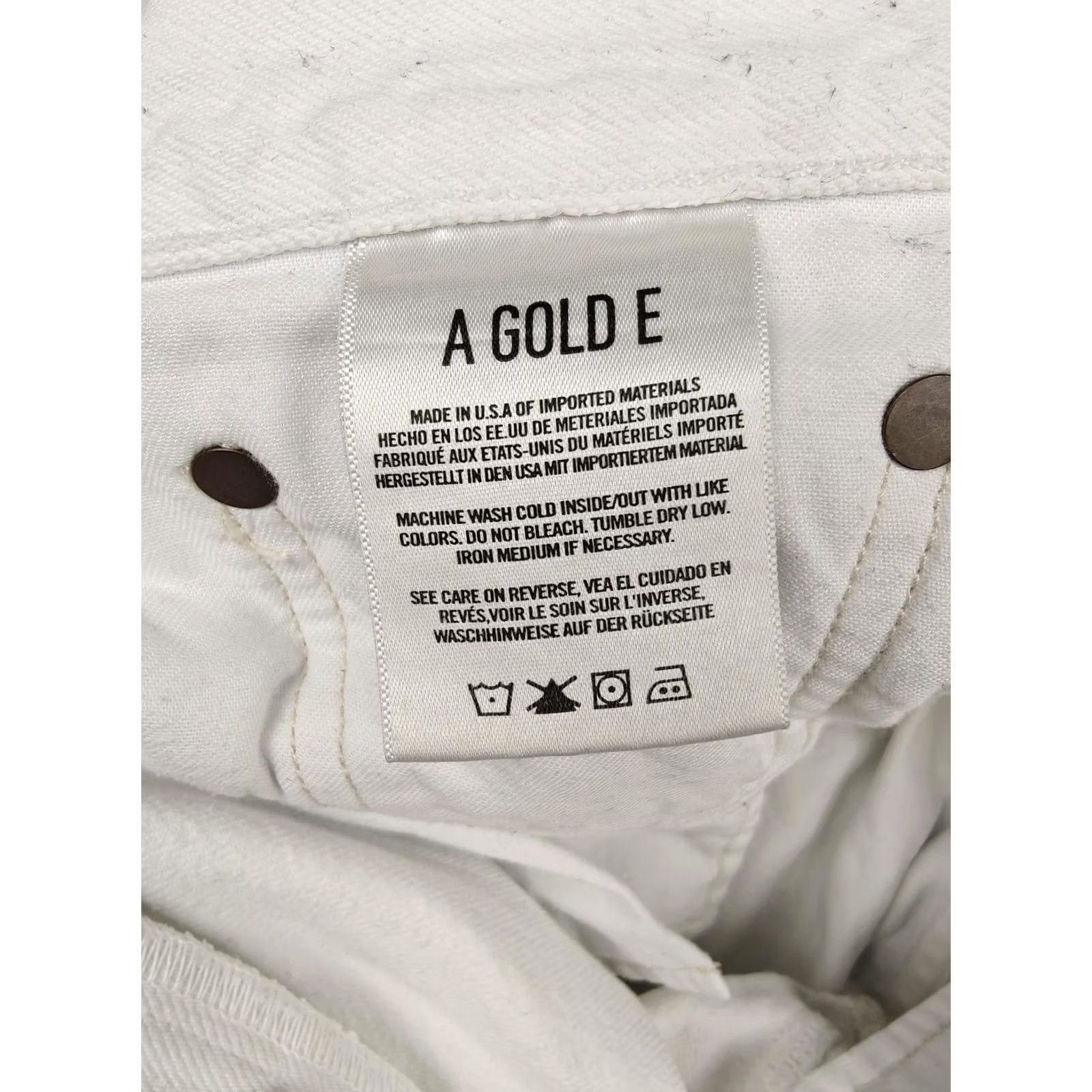 Agolde AGOLDE Jeans Womens 90s Mid Rise Loose Fit 27 White Light Wash Distressed Denim 5-Pocket Button, 100% Cotton, Vintage No, Fall, 28.5 Inseam, Womens Size 27" / US 4 / IT 40 - 5 Thumbnail