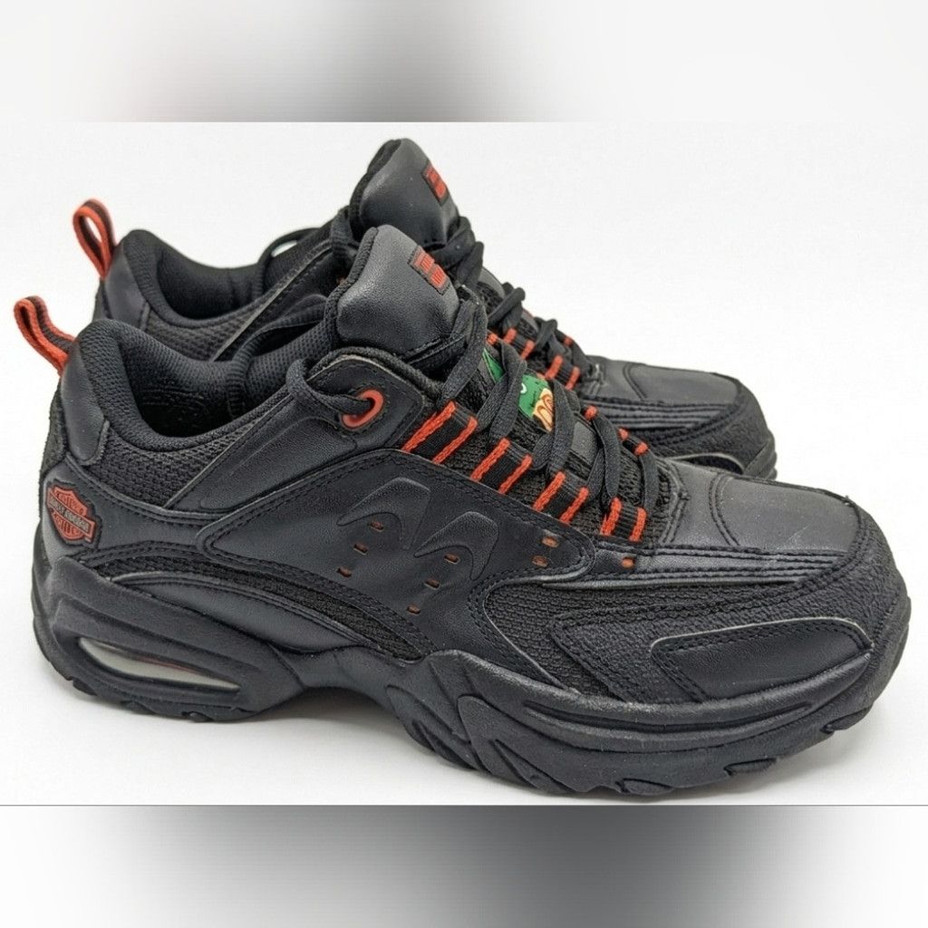Harley Davidson Harley-Davidson Men's Black Leather Athletic Safety Shoe Size US 7.5 / EU 40-41 - 1 Thumbnail