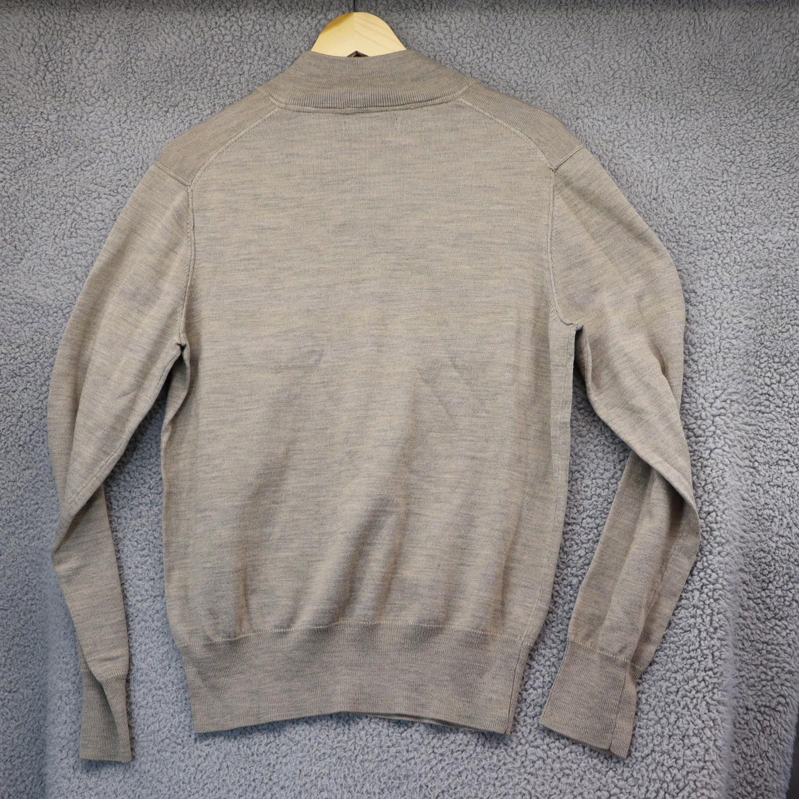 Marc Anthony Marc Anthony Sweater Men Large Pockets Merino Blend Beige Size US L / EU 52-54 / 3 - 5 Thumbnail