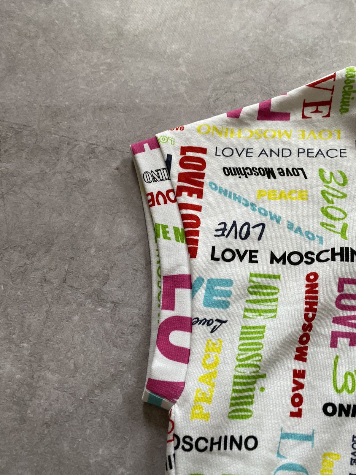 Love Moschino × Moschino Rare Love Moschino “Love and Peace” Multi Logo White Hoodie Size M / US 6-8 / IT 42-44 - 14 Thumbnail