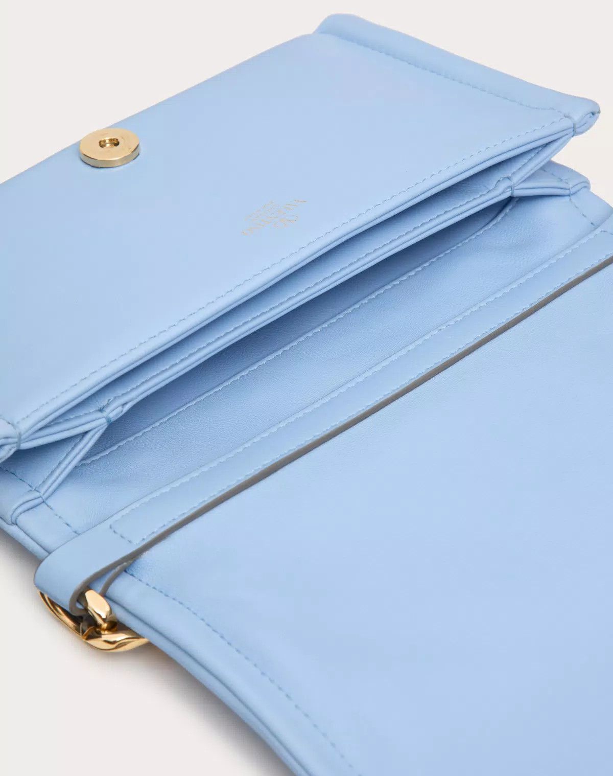 Valentino oc11z0725 Size:OS/Nappa Leather With Chain Bag in Sky Blue Size ONE SIZE - 4 Thumbnail