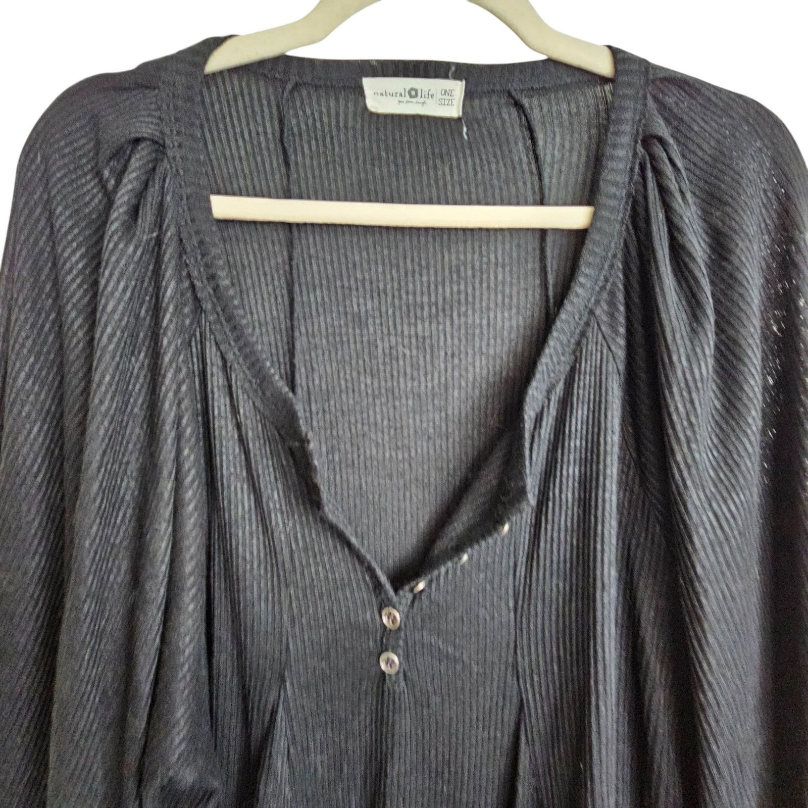 Natural Issue Natural Life Womens Oversized Boho Tunic Dress OS Lagenlook Size ONE SIZE - 2 Thumbnail